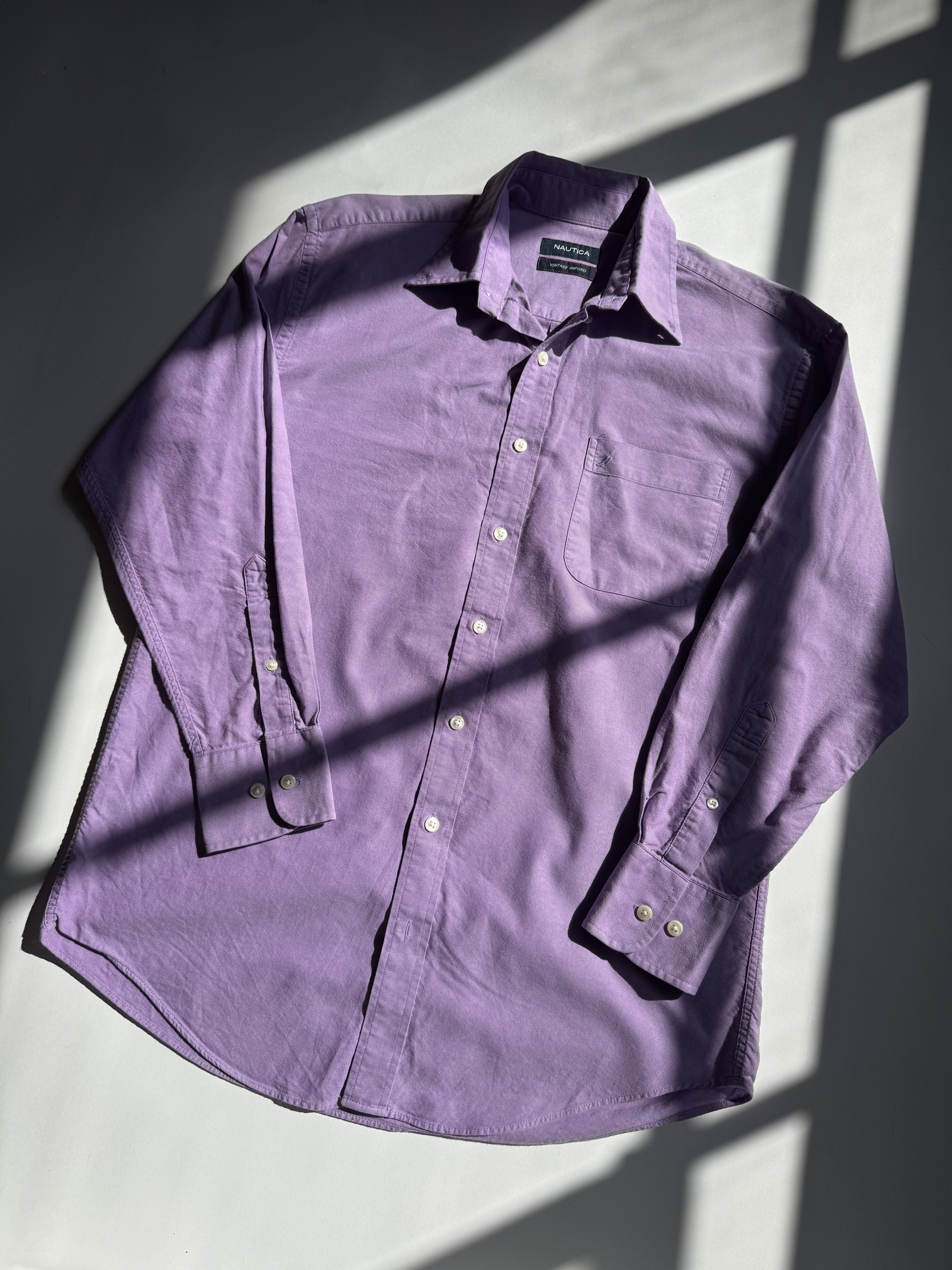 חולצה מכופתרת סגולה Nautica (M)