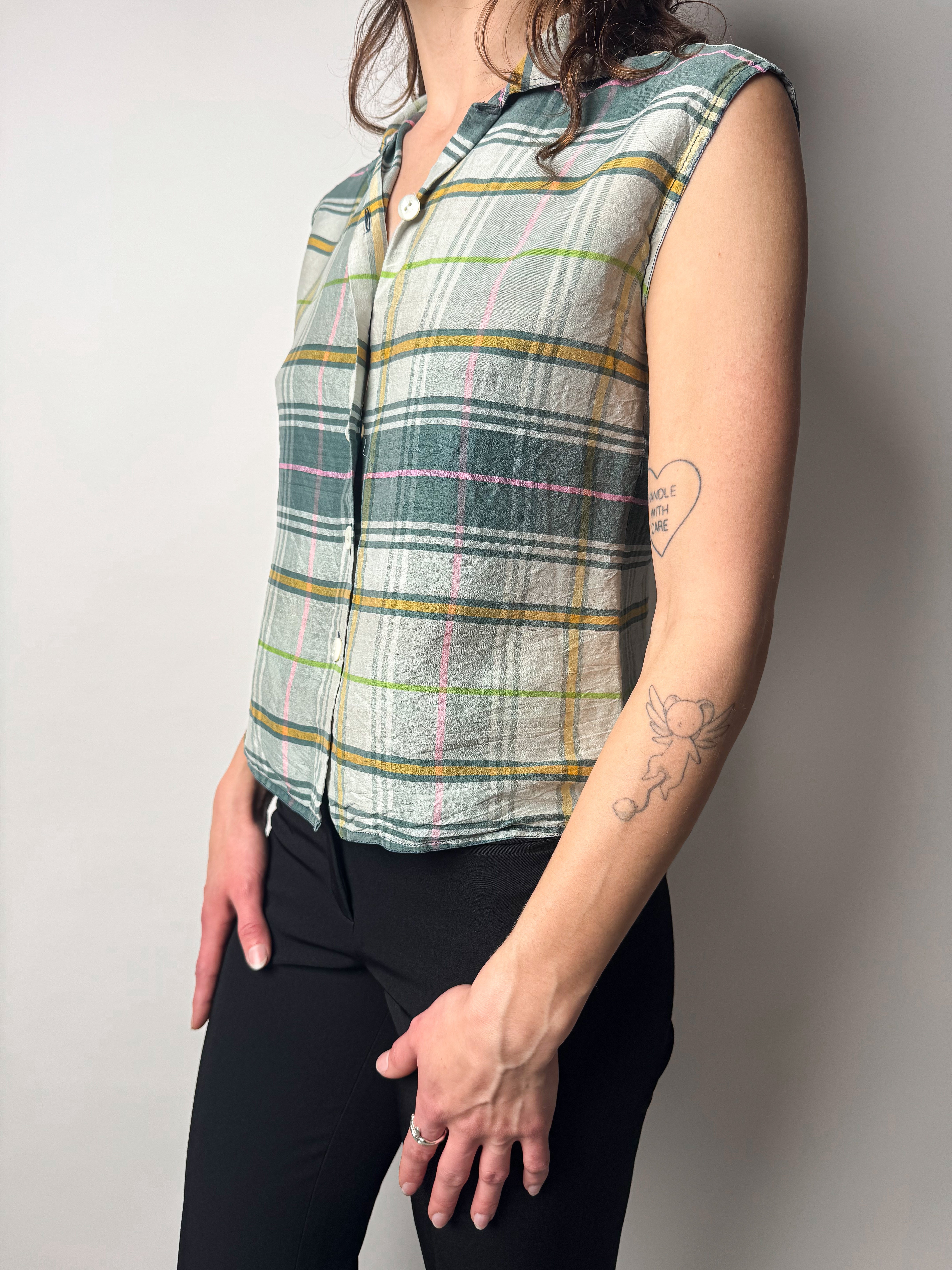 גופיית משי משבצות (S-M)