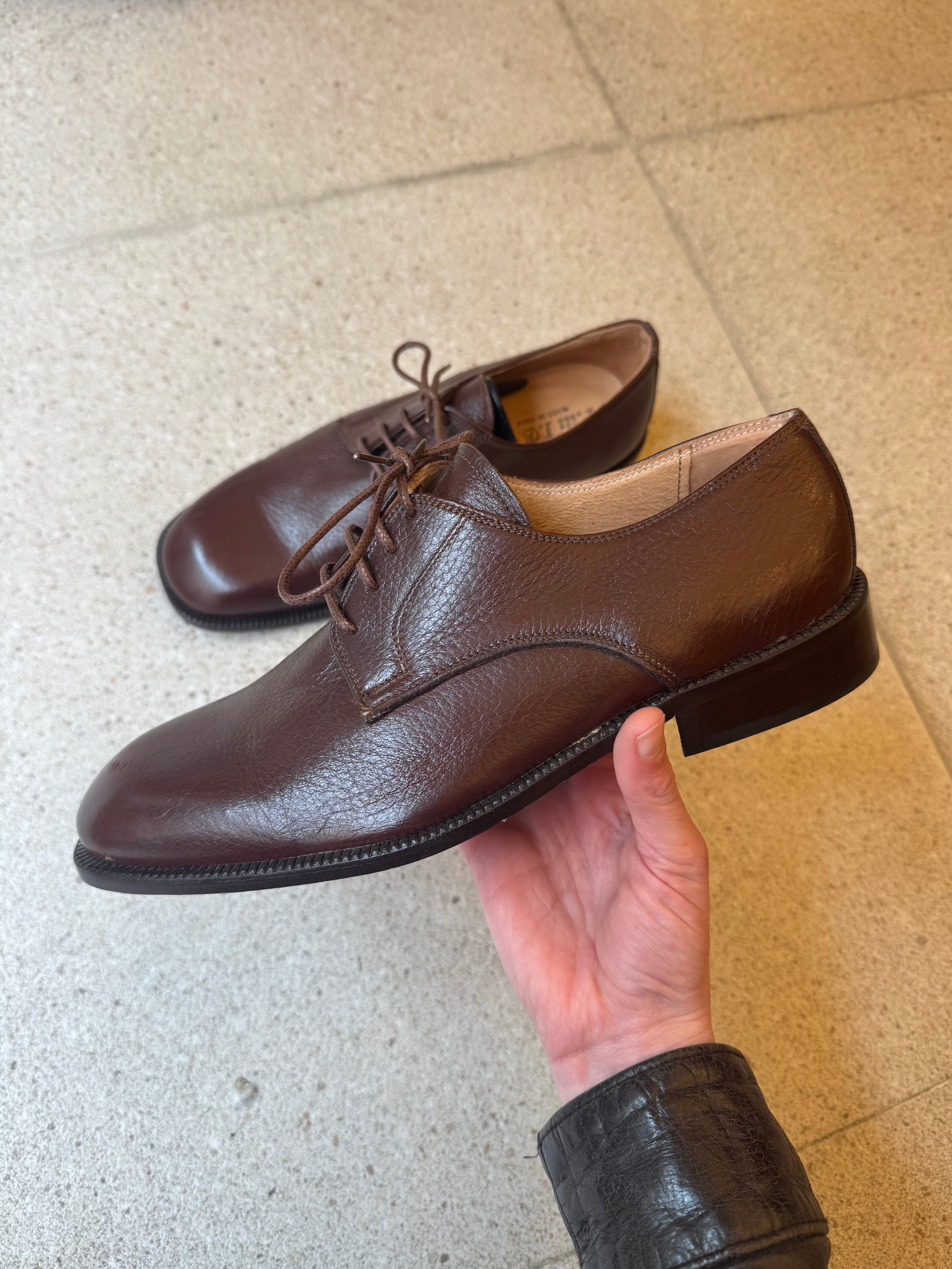 נעלי אוקספורד חומות מעור (41)