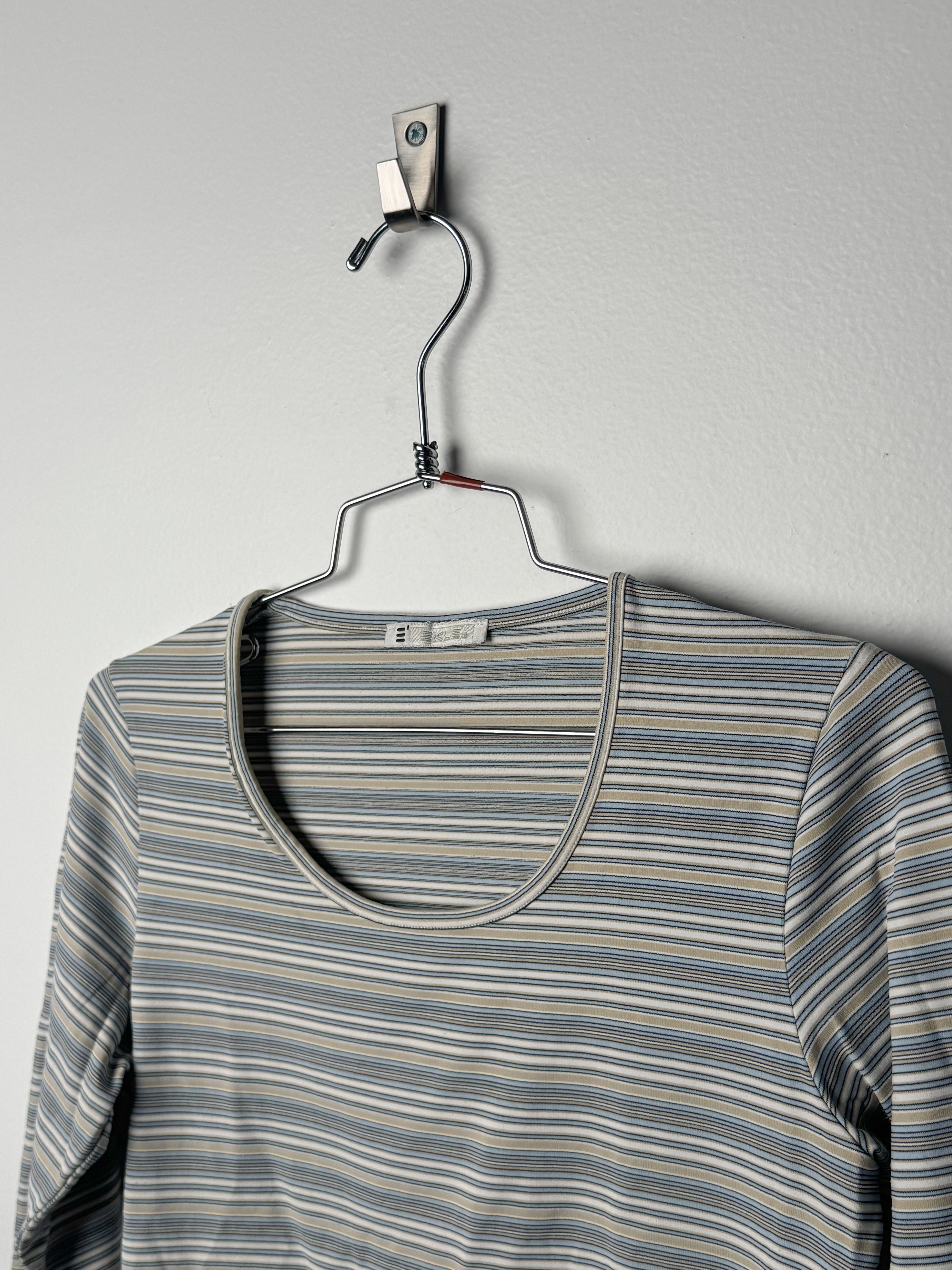 (M) חולצת פסים שרוולי 3/4