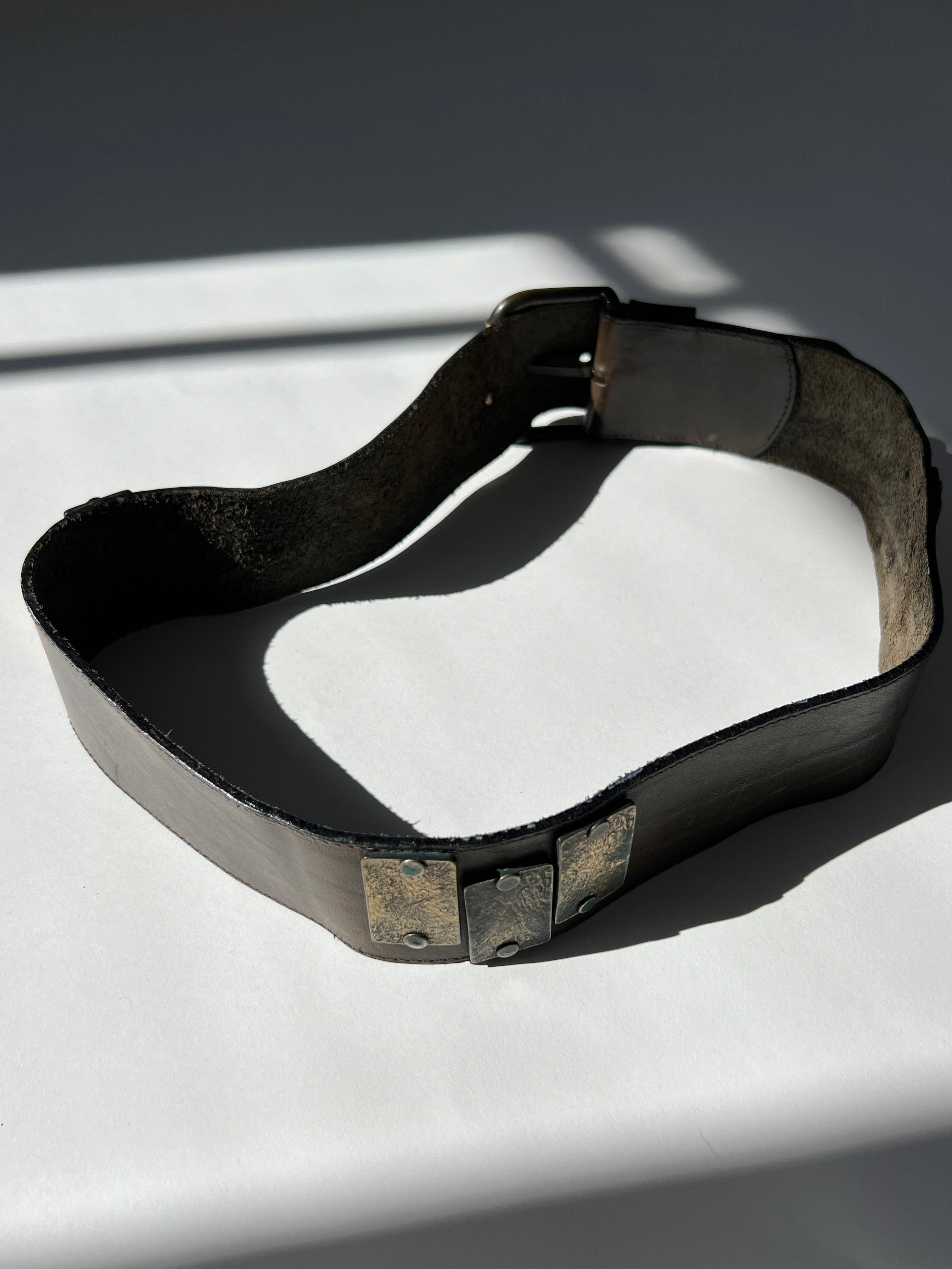 חגורת עור עבה (34-36)