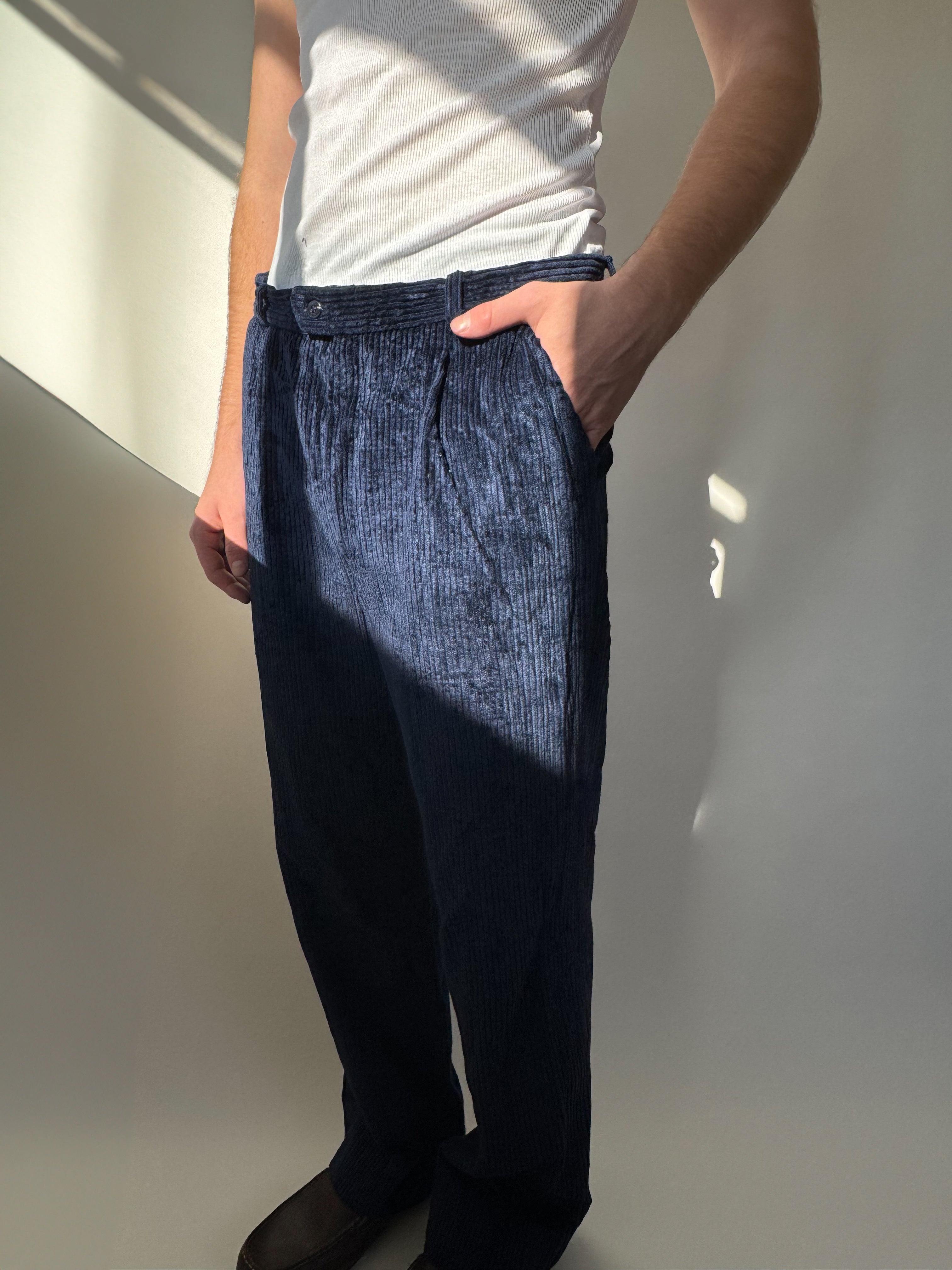 מכנסי קורדרוי כחולים (46)