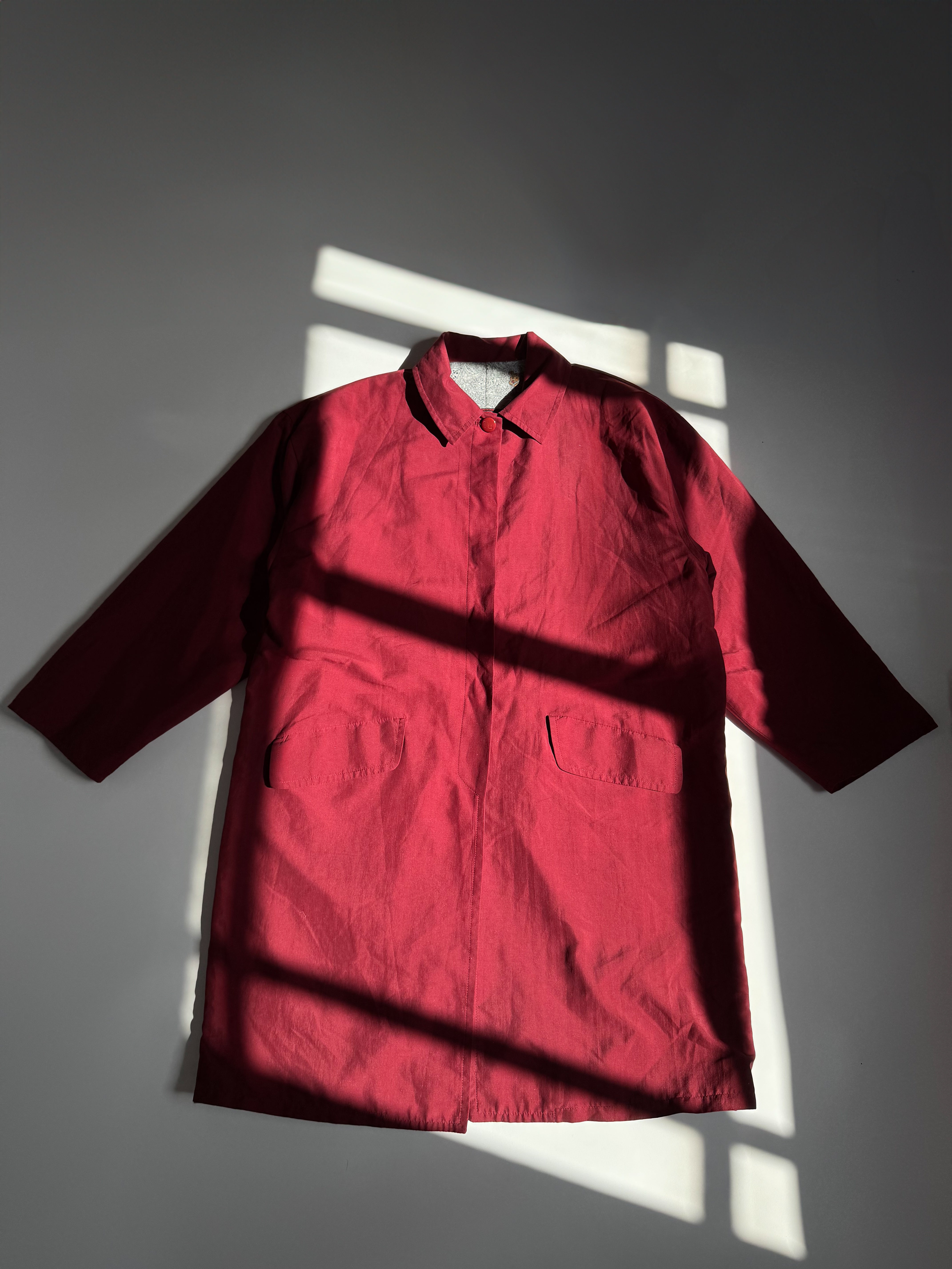 מעיל טרנץ׳ בורדו (L)