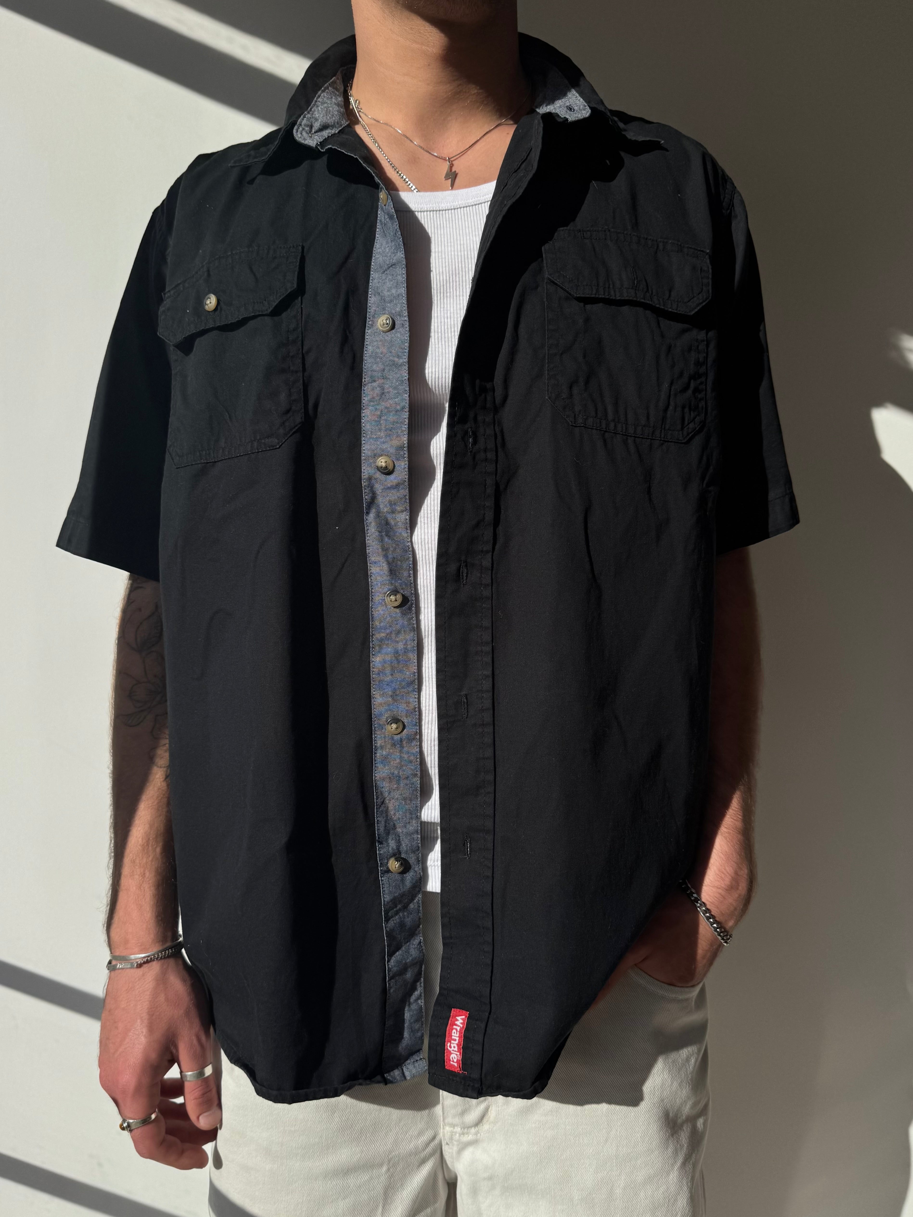 חולצה מכופתרת קצרה Wrangler (L)