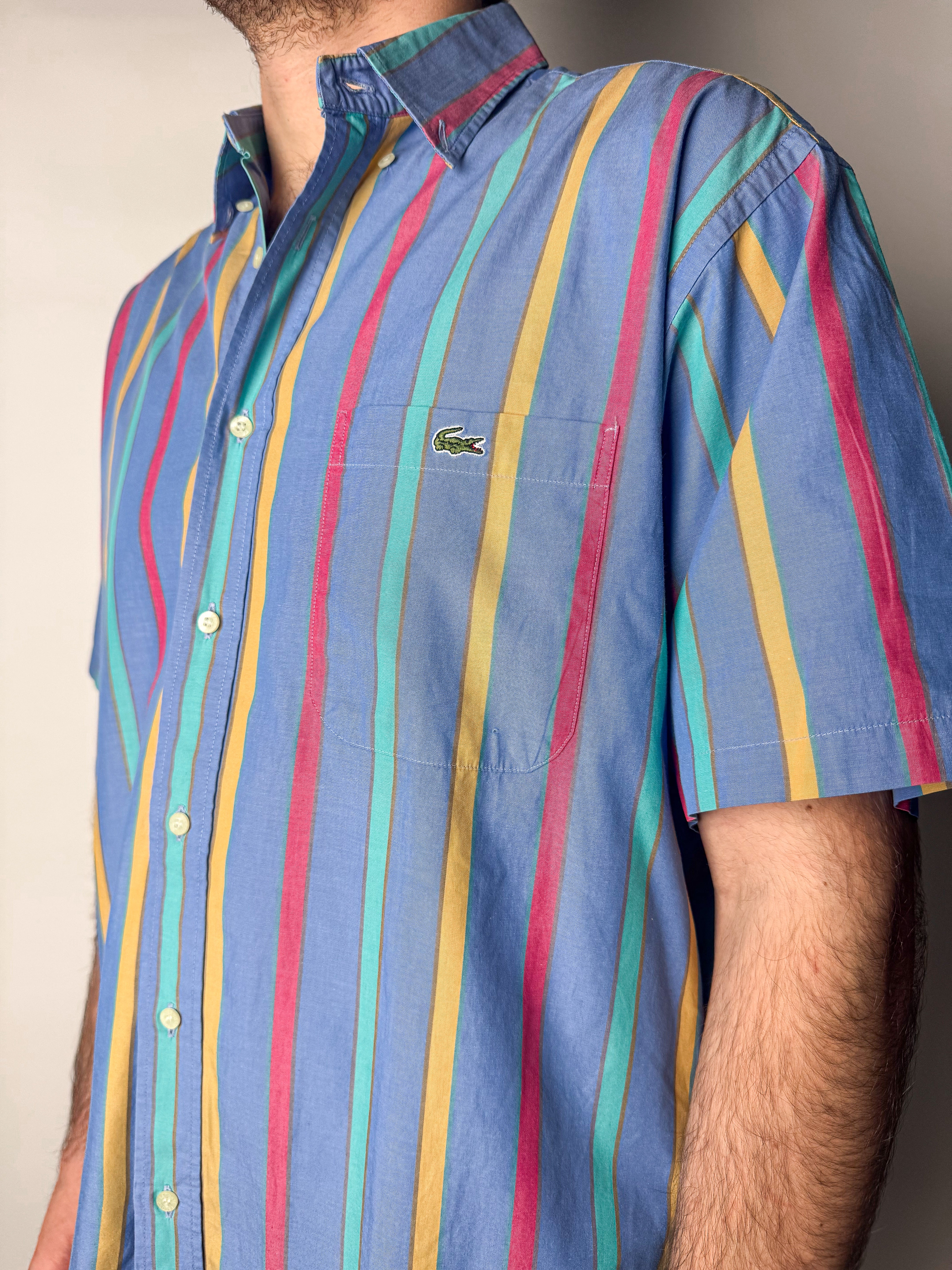 חולצה מכופתרת פסים Lacoste (L)