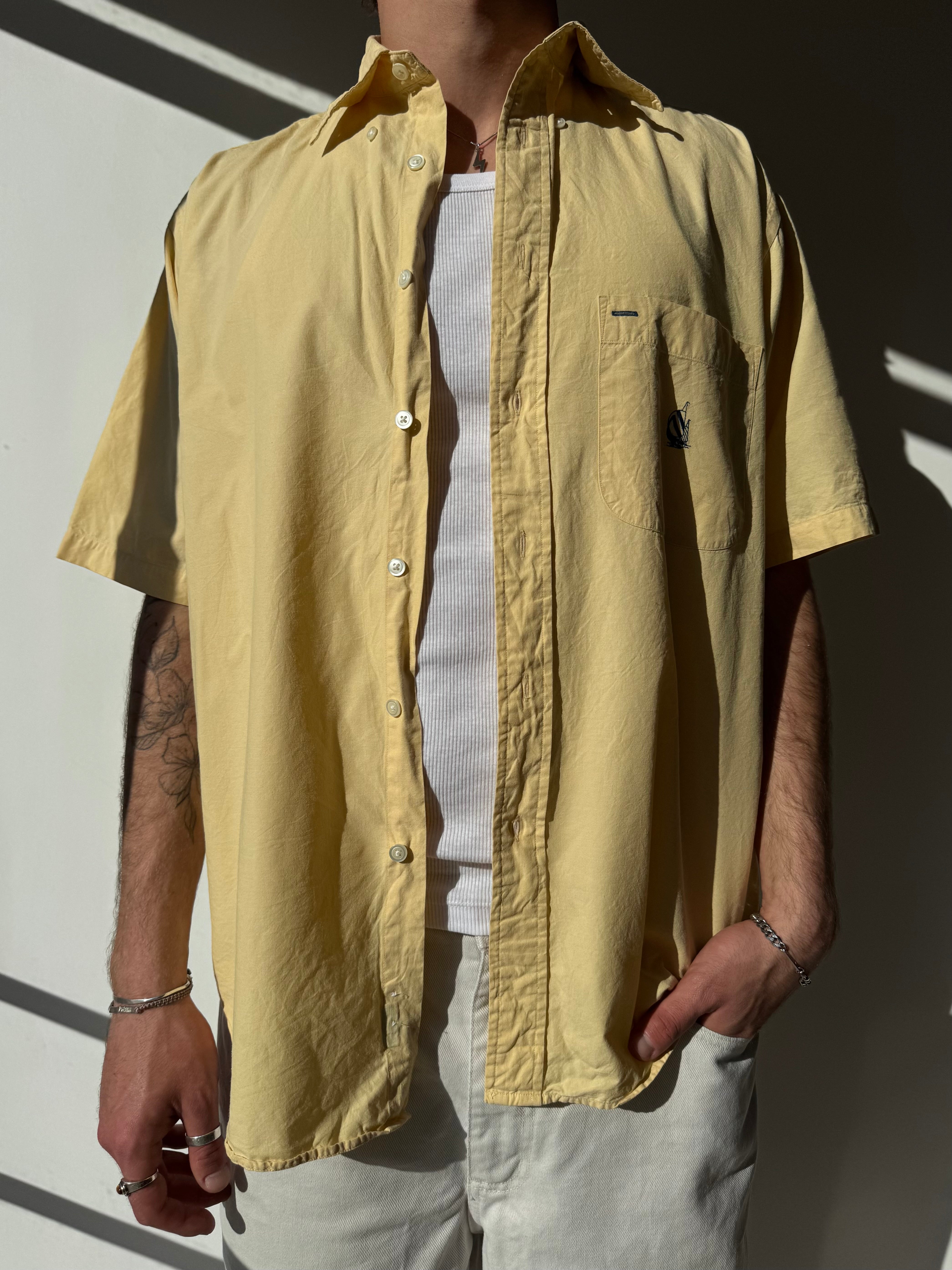 חולצה מכופתרת צהובה Nautica (M)