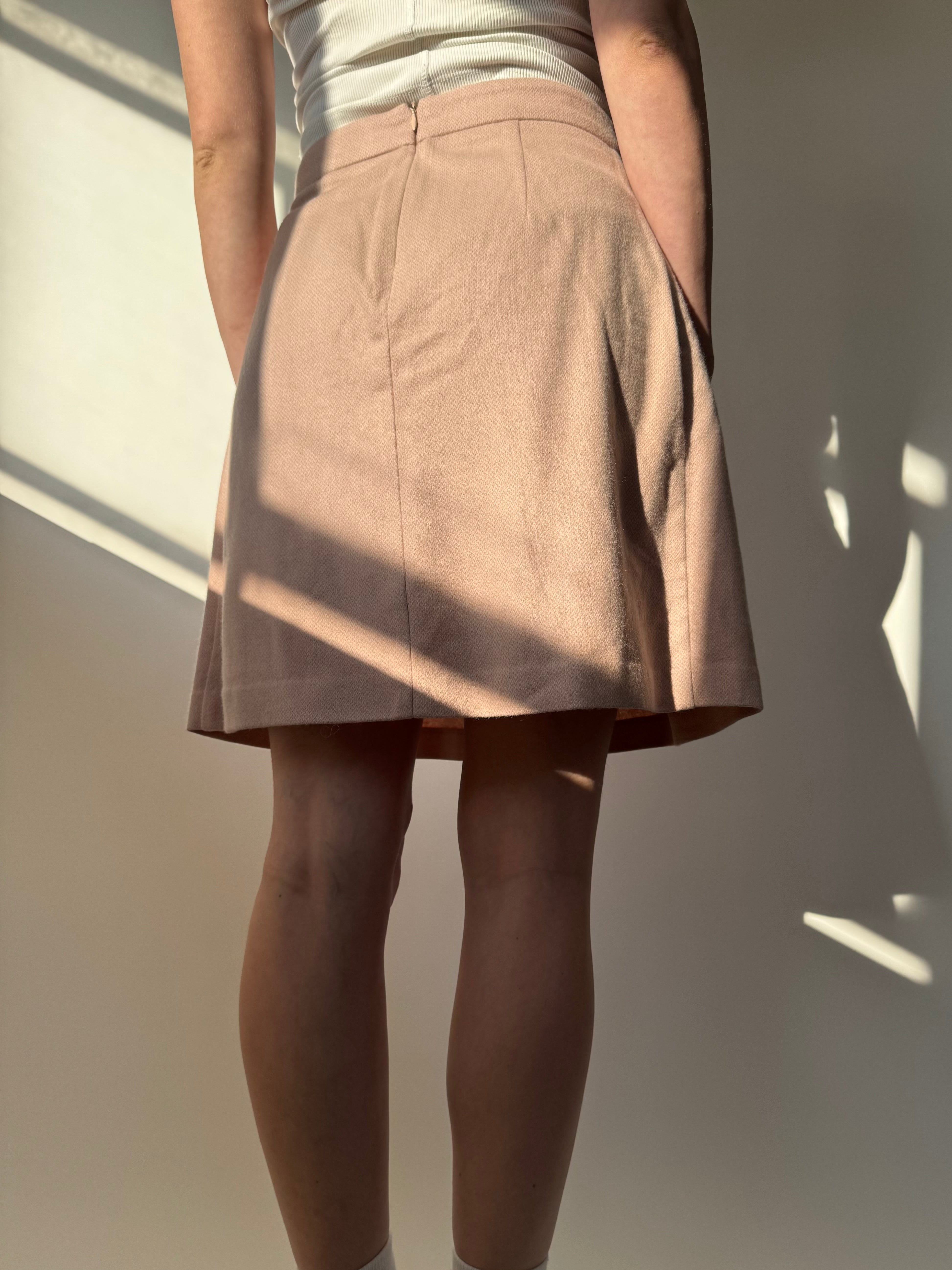 חצאית מיני ורודה וצמרירית Stefanel (34)