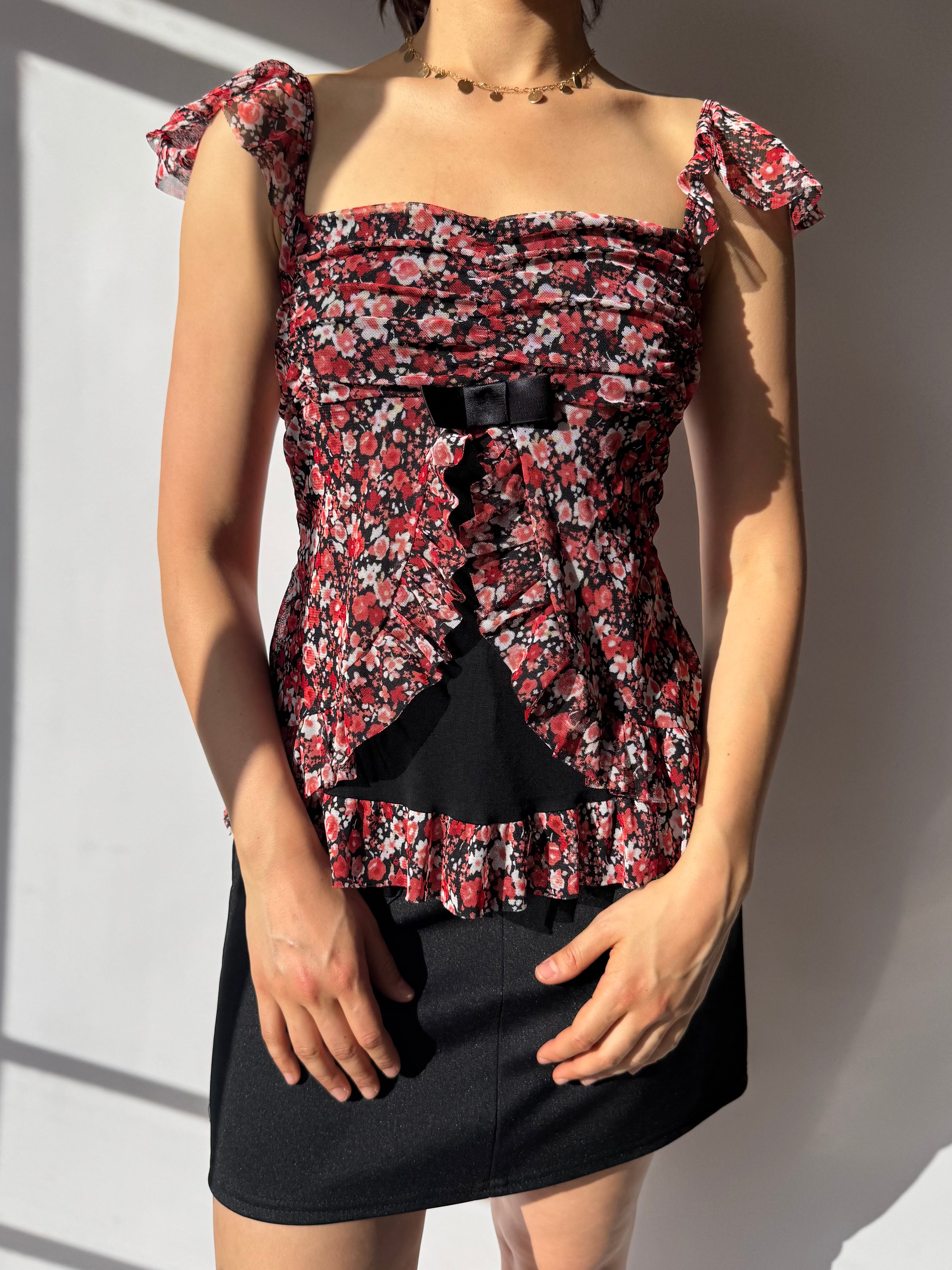 גופיית מש פרחונית (S)