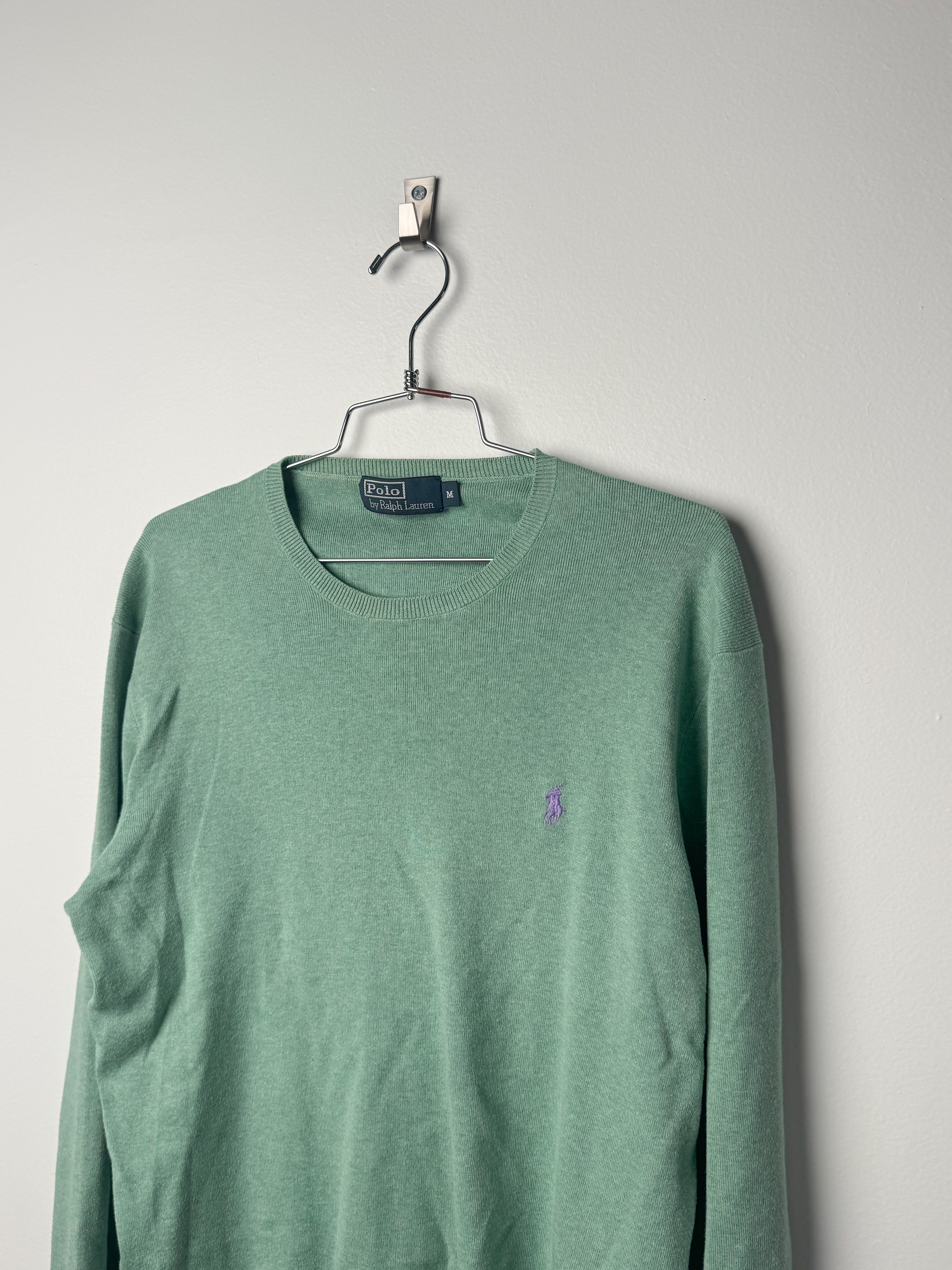 סריג כותנה ירוק Polo Ralph Lauren (M)