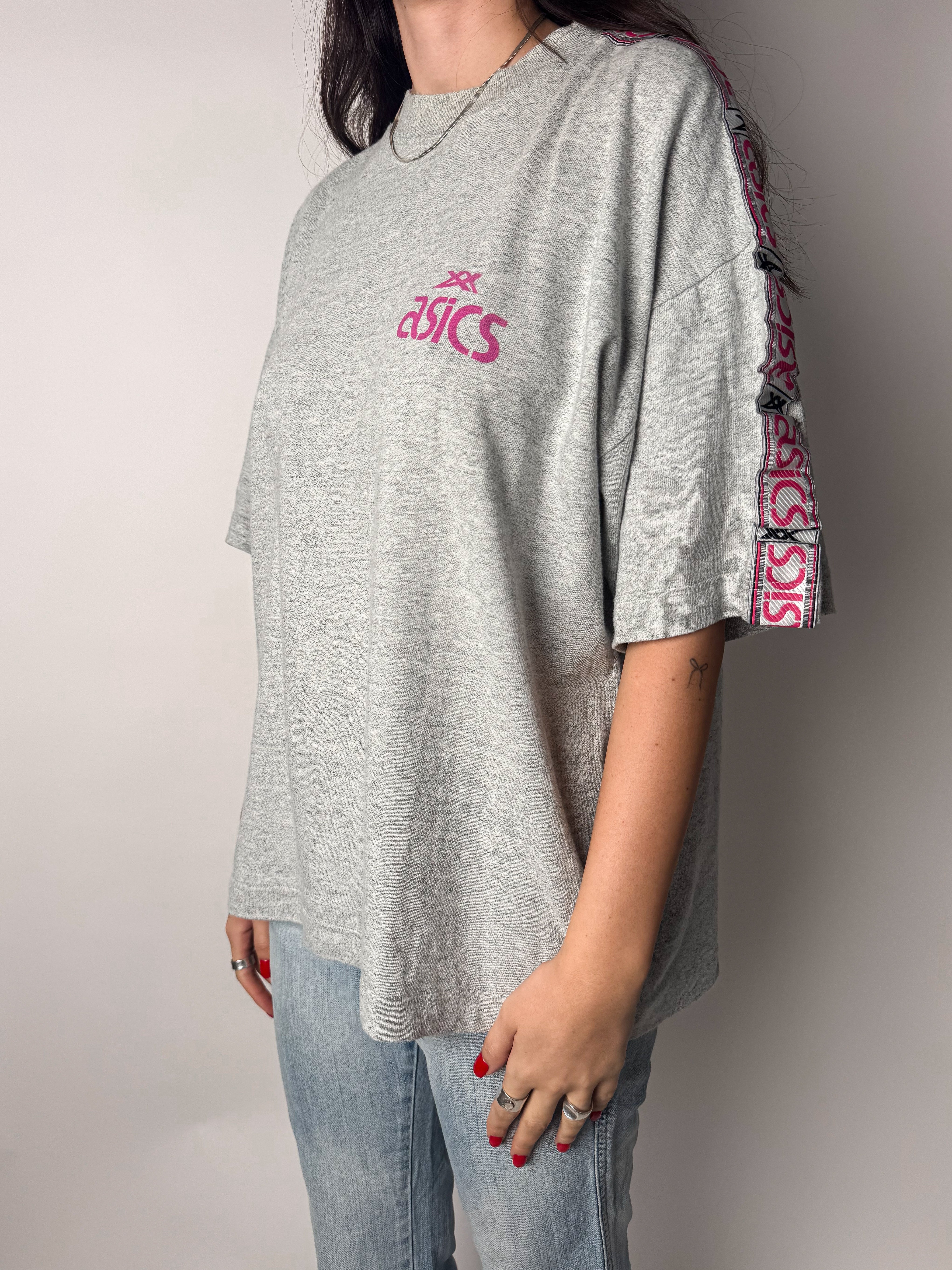 טי שרט לוגו אפורה Asics (XL)