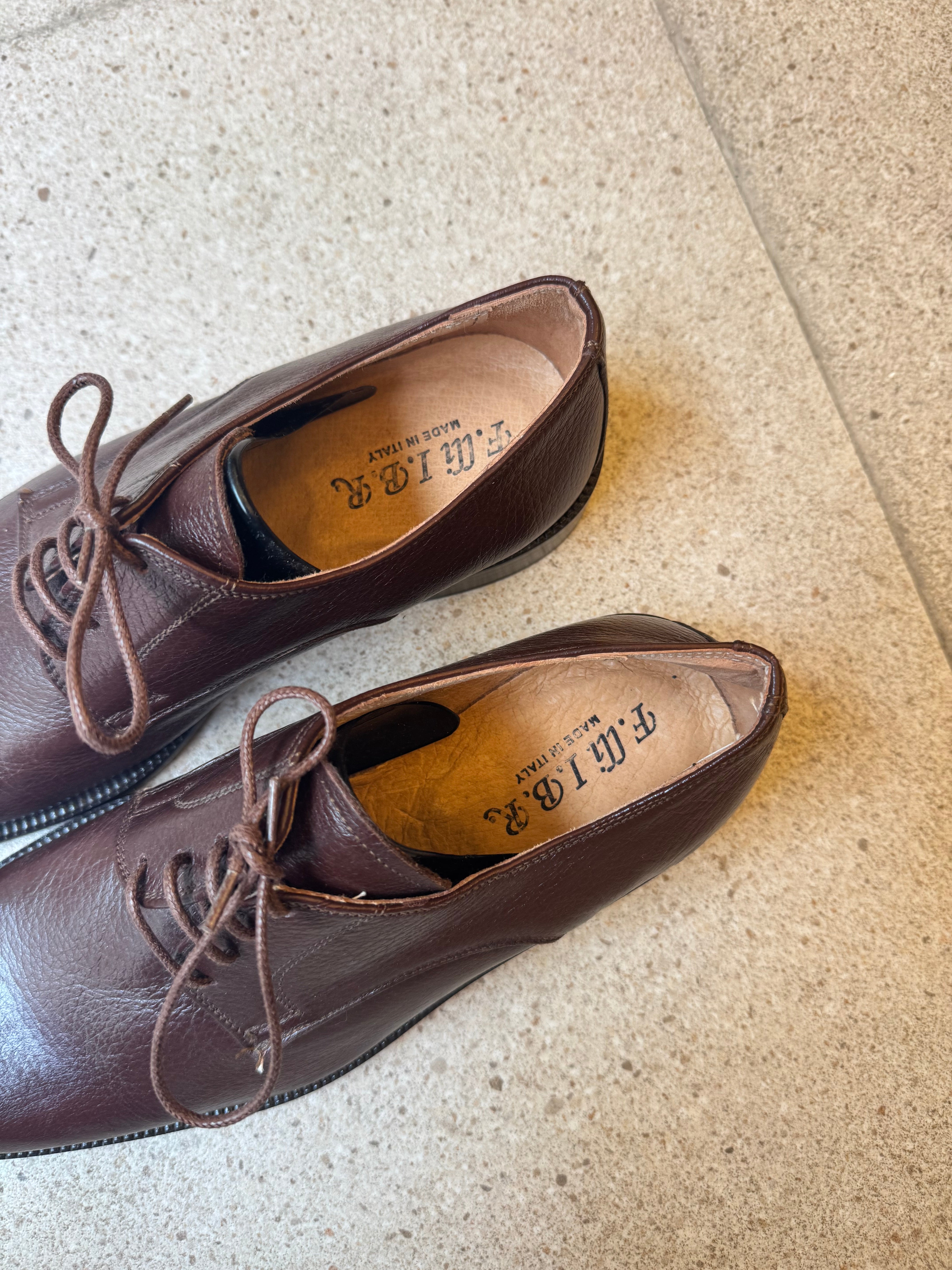 נעלי אוקספורד חומות מעור (41)