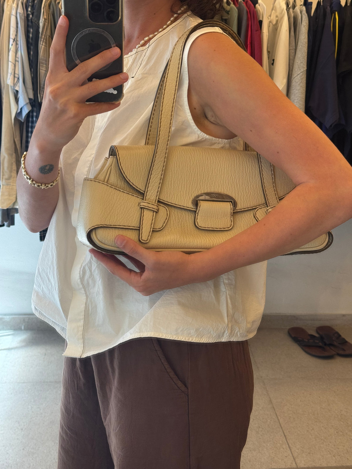 תיק כתף עור Tod's