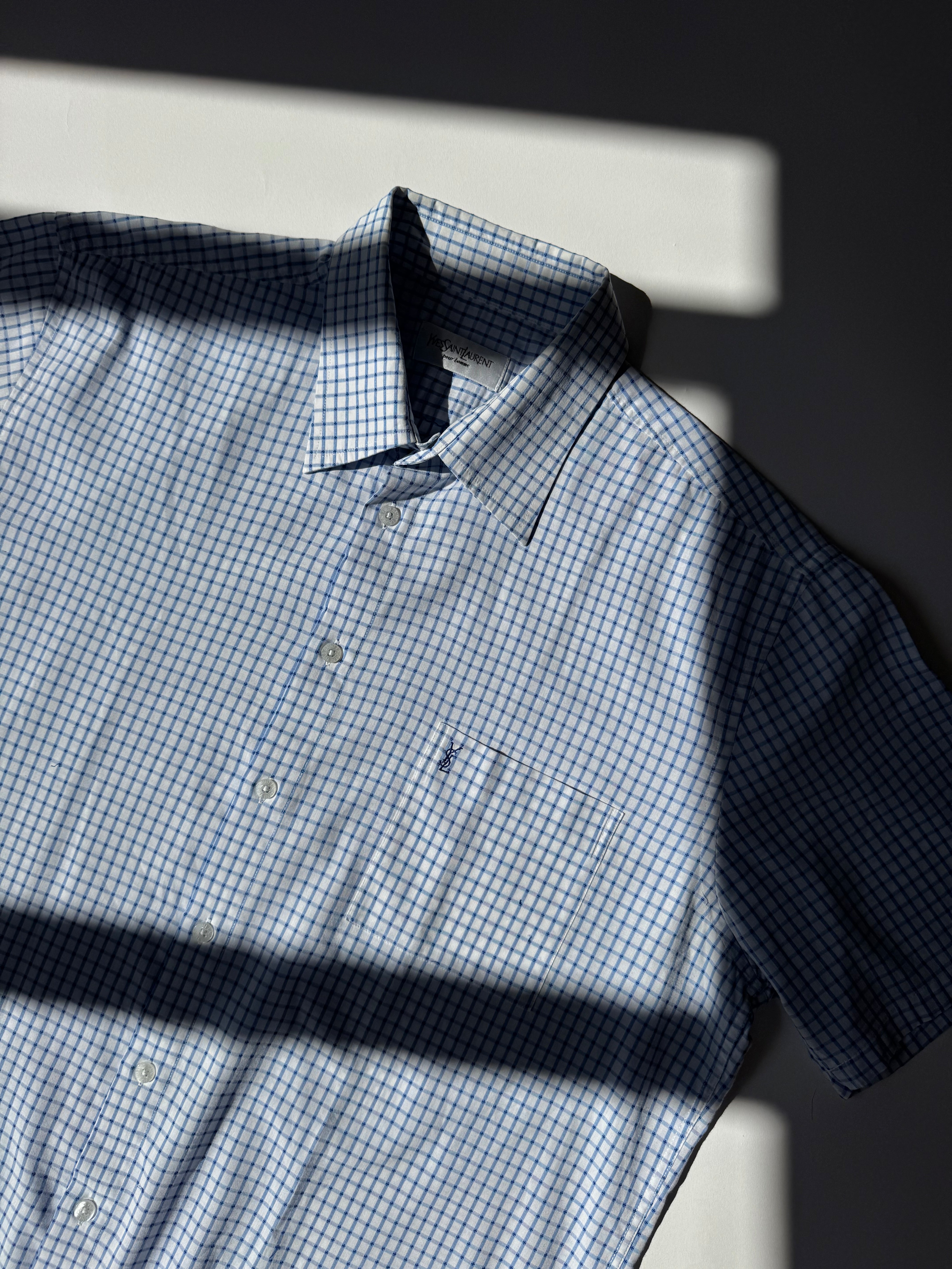 חולצה מכופתרת משבצות Yves Saint Laurent (XL)