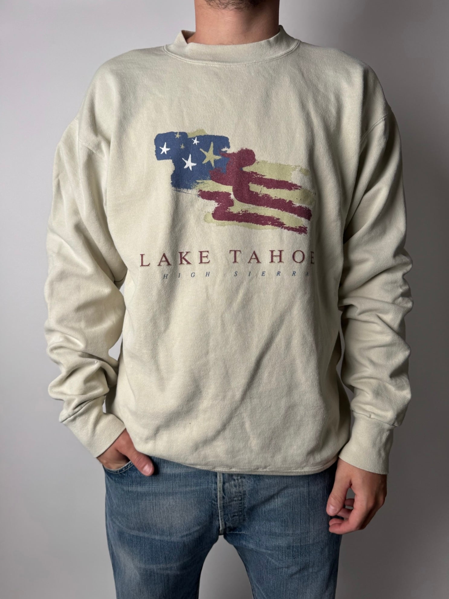 סווטשרט כותנה עם פרינט (L)