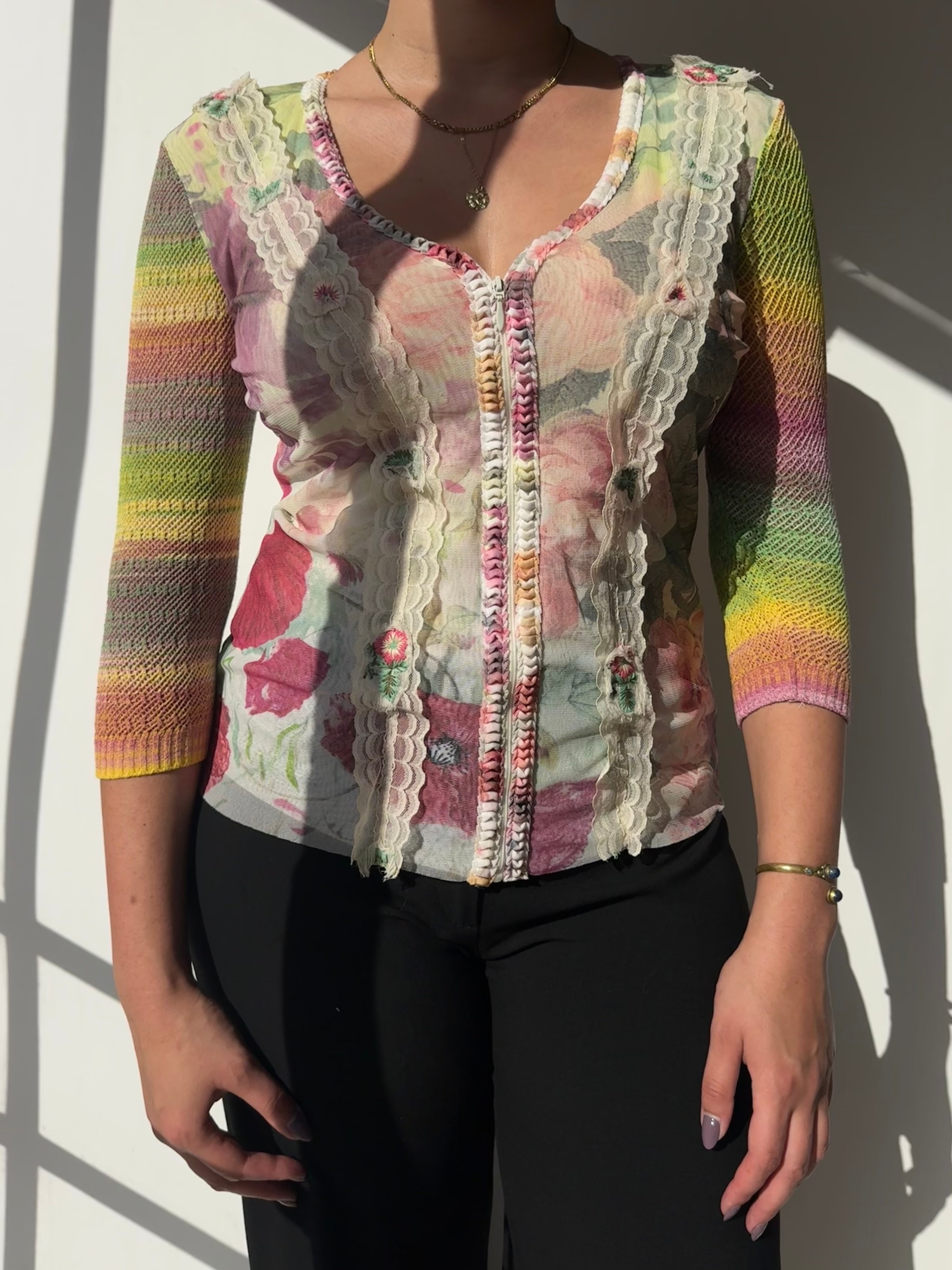 (L) חולצת מש בסגירת רוכסן