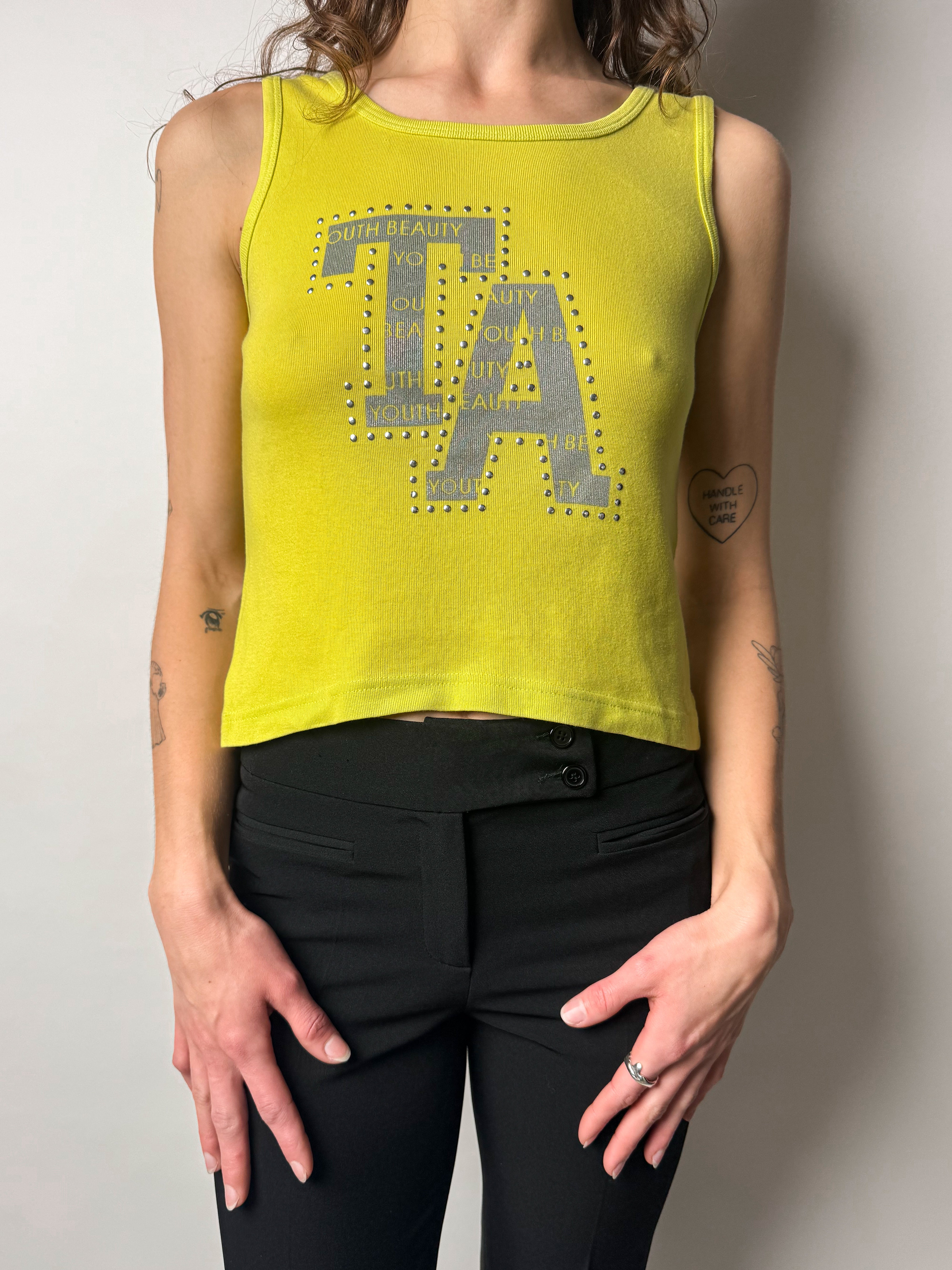 גופיית ריב בהדפס וניטים (S)