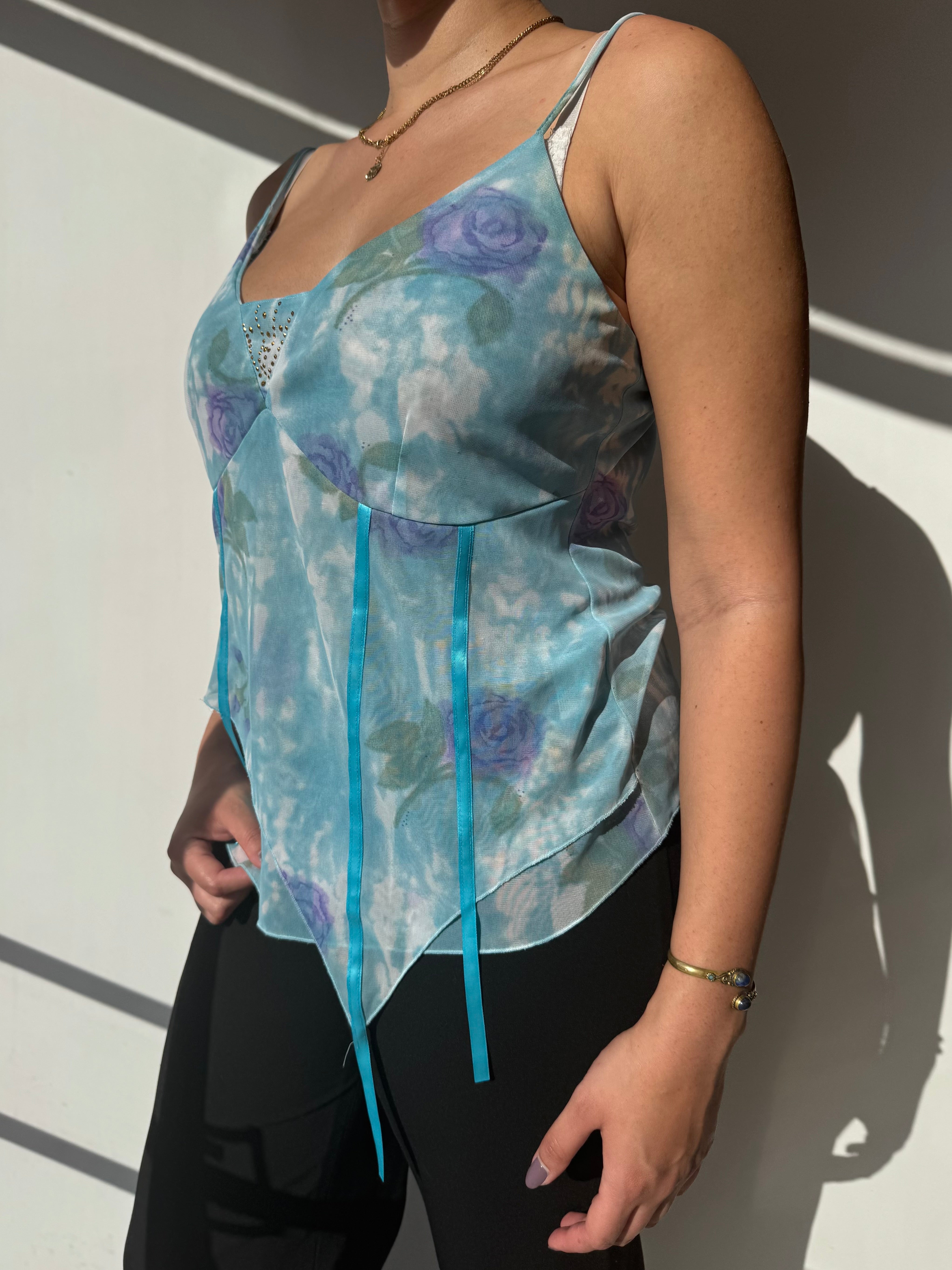 גופיה פרחונית (L)