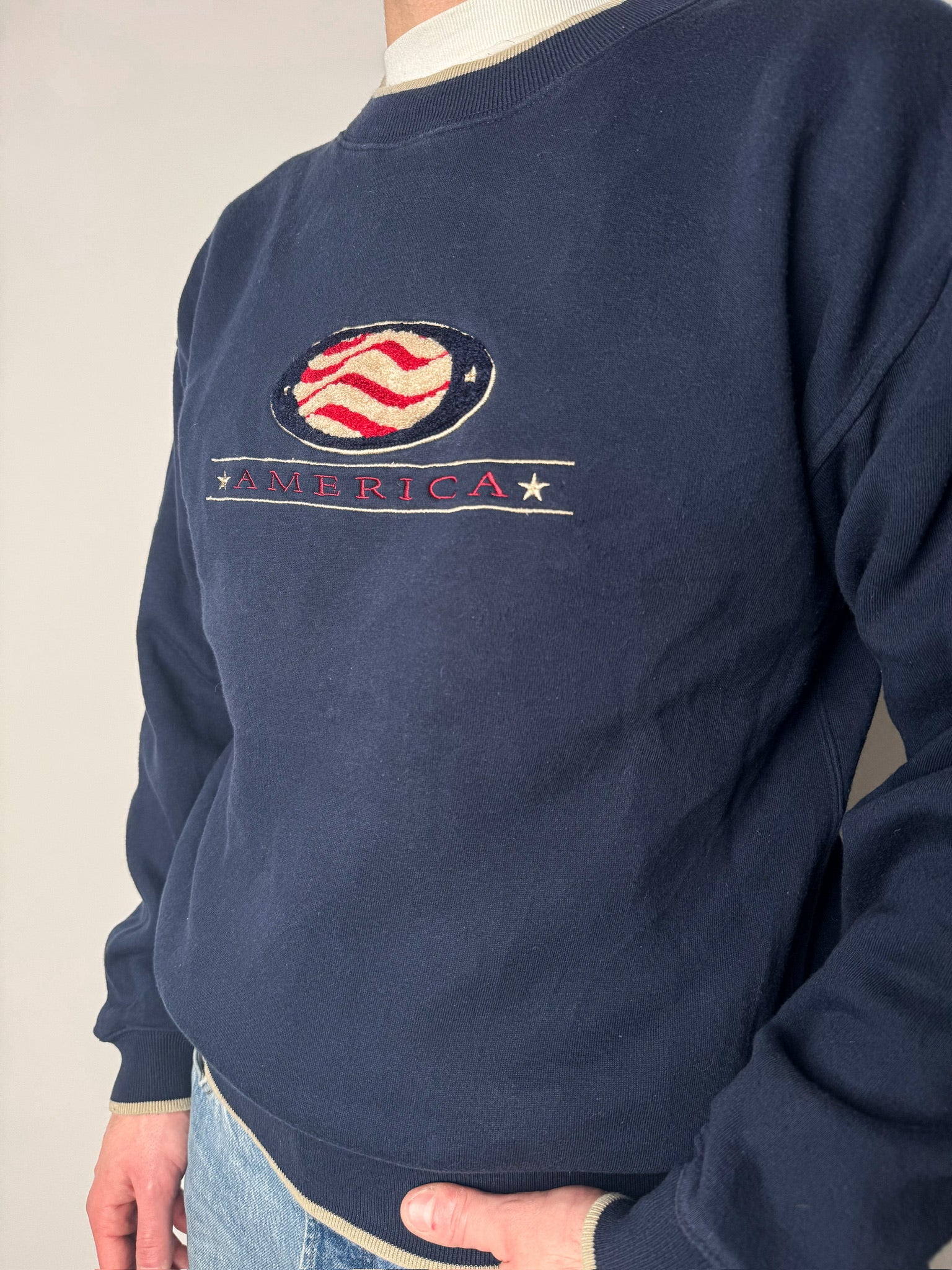 סווטשרט כחול כהה אמריקה (M)