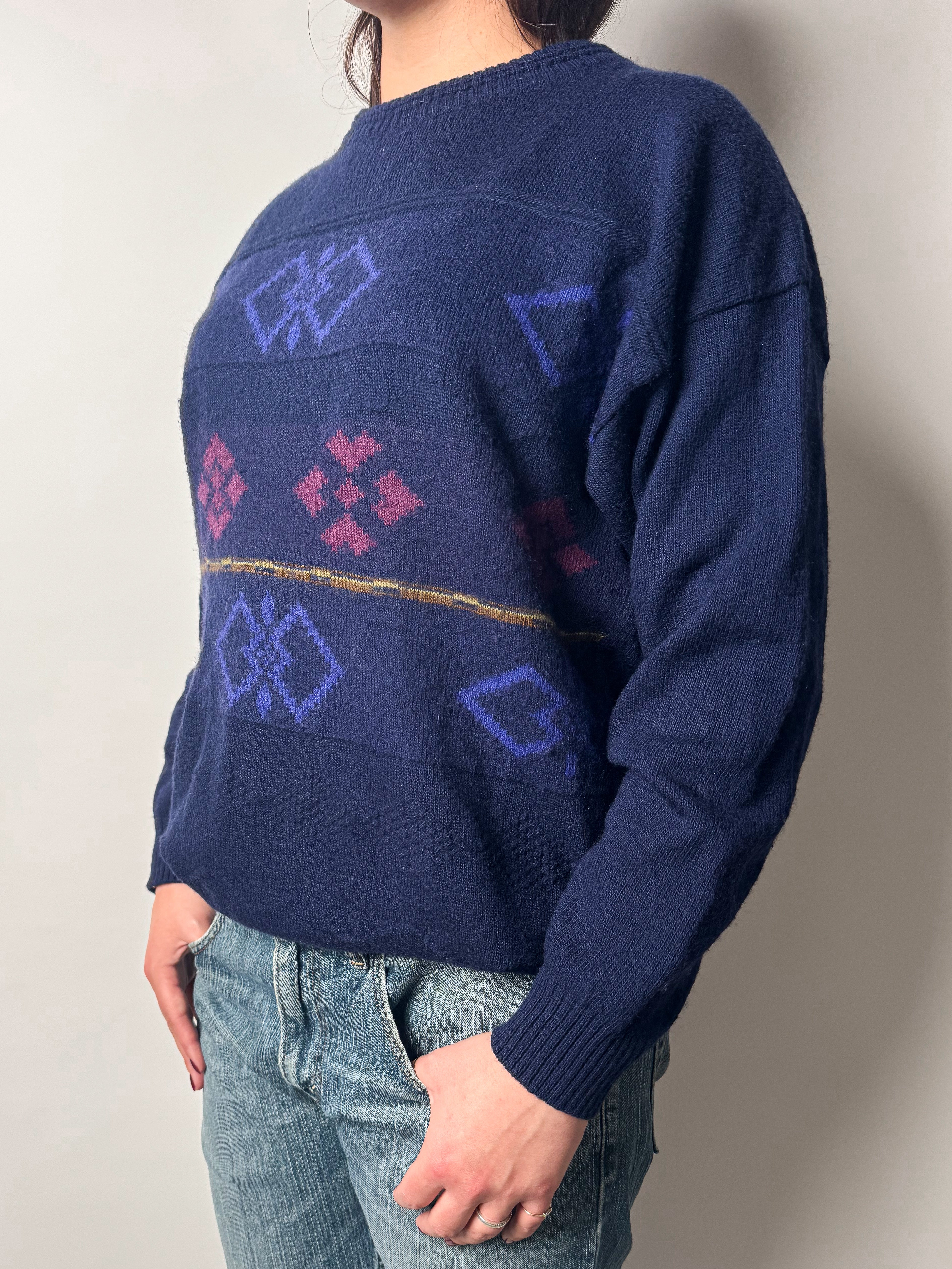 סריג צמר בהדפס (L)