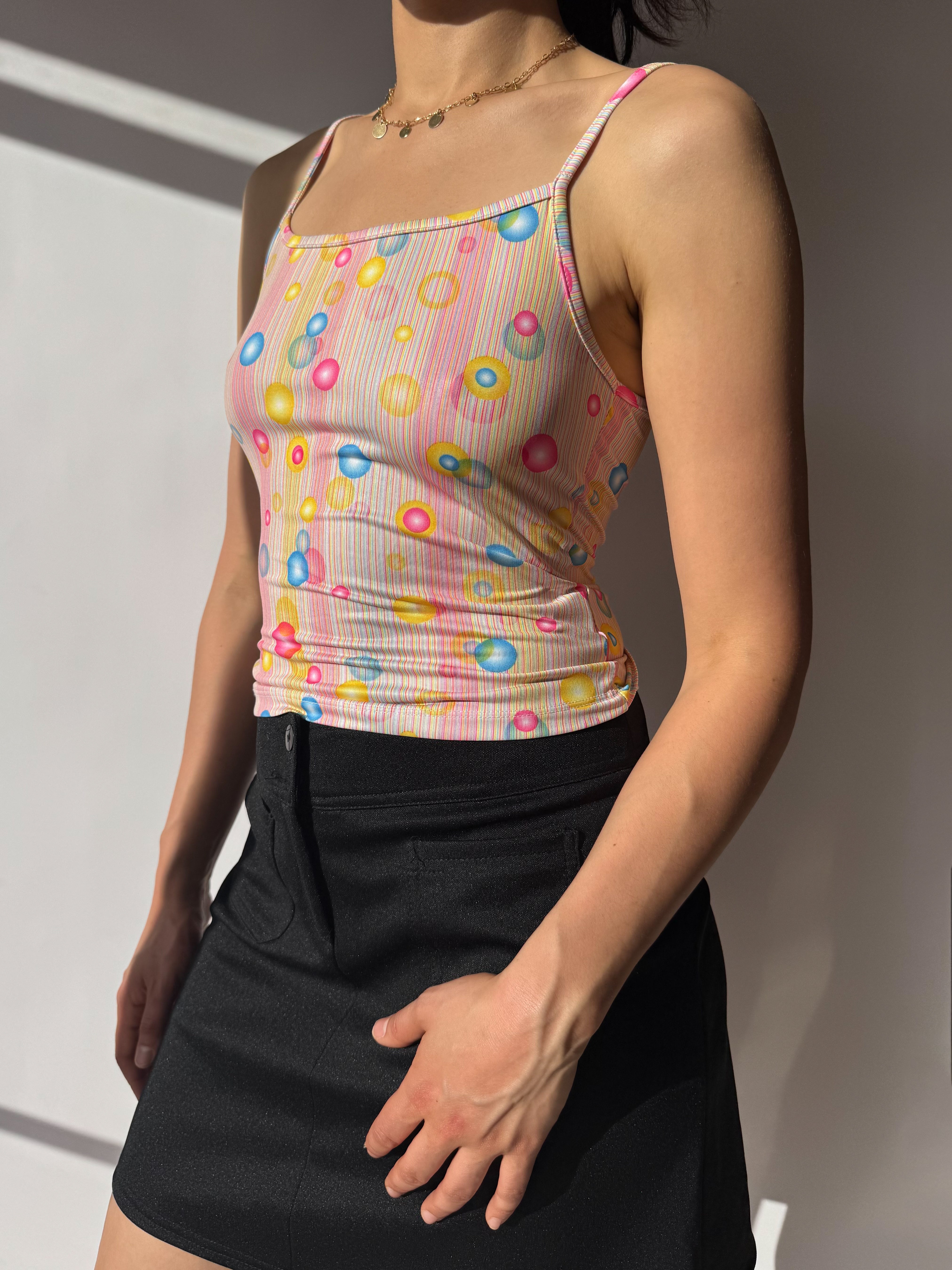 גופיית ספגטי בהדפס (M)