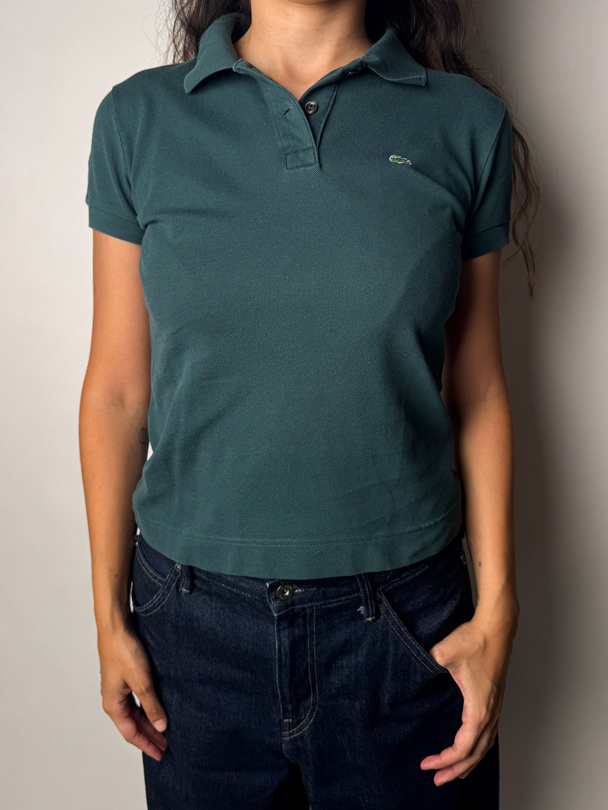 חולצת פולו ירוקה Lacoste (M)