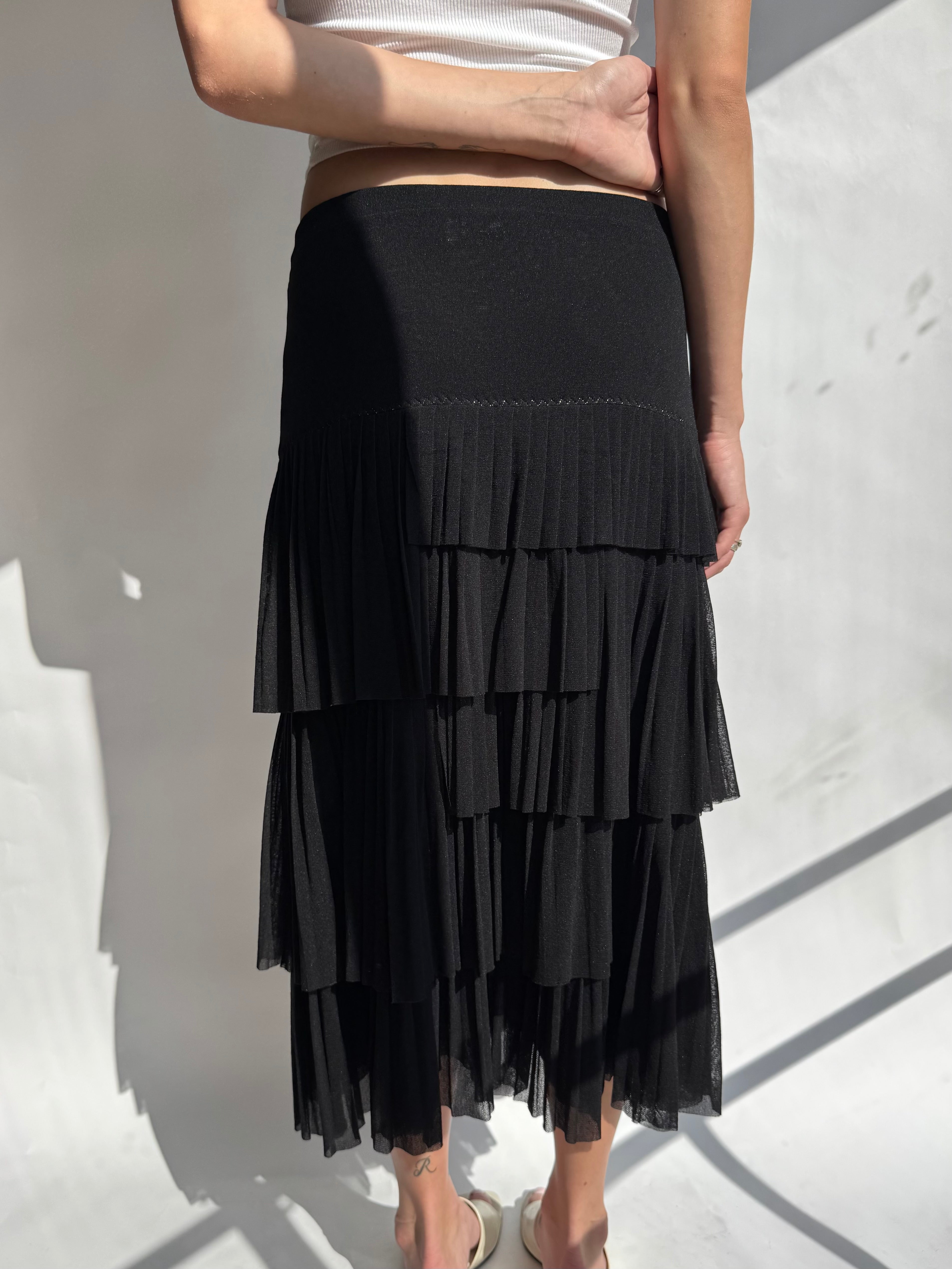 חצאית מקסי קפלים Fuzzi Jean Paul Gaultier (M)