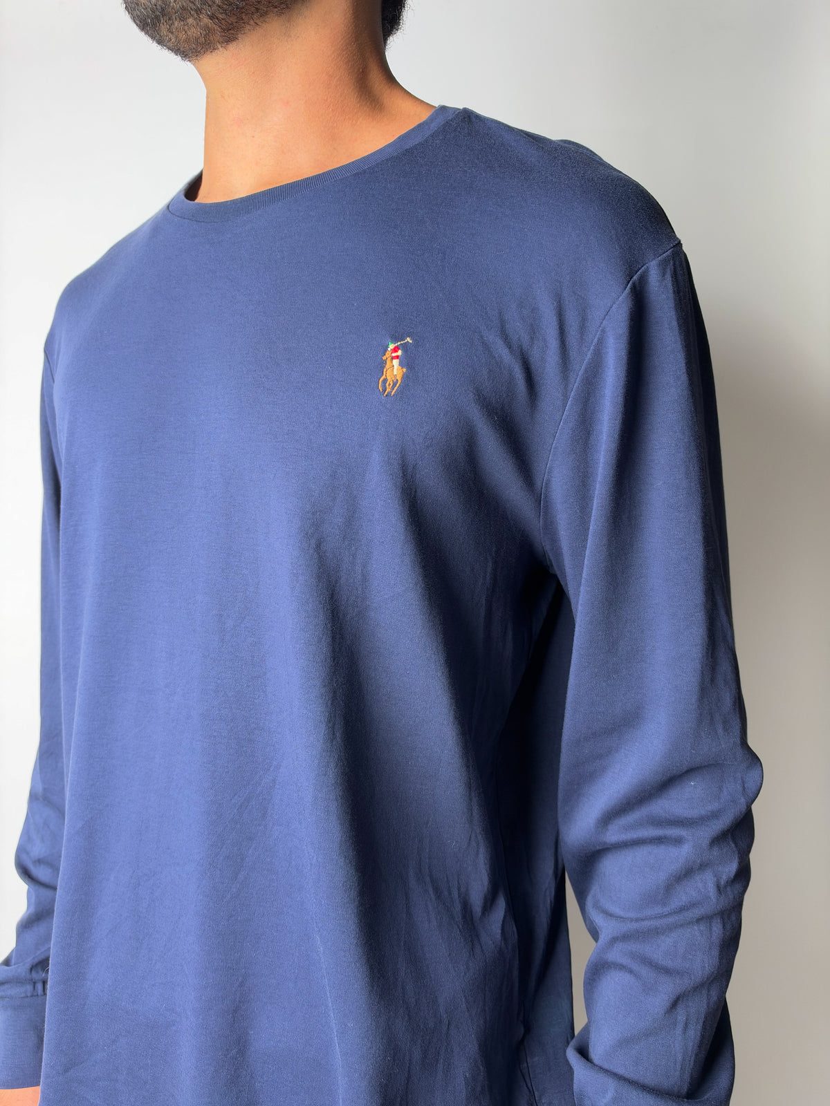 טי שרט כחולה ארוכה Polo Ralph Lauren (L)