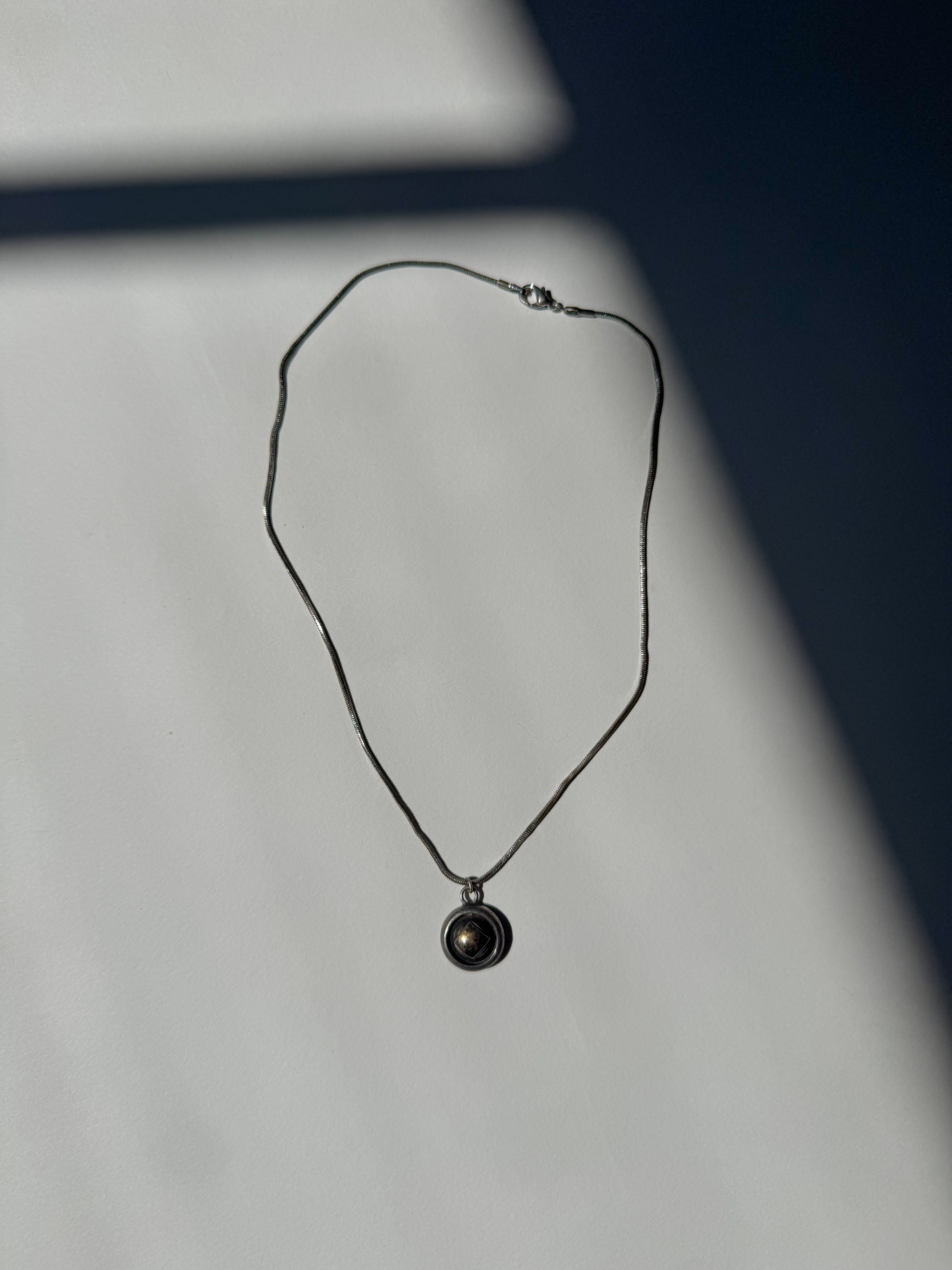 שרשרת כסף בשילוב זהב