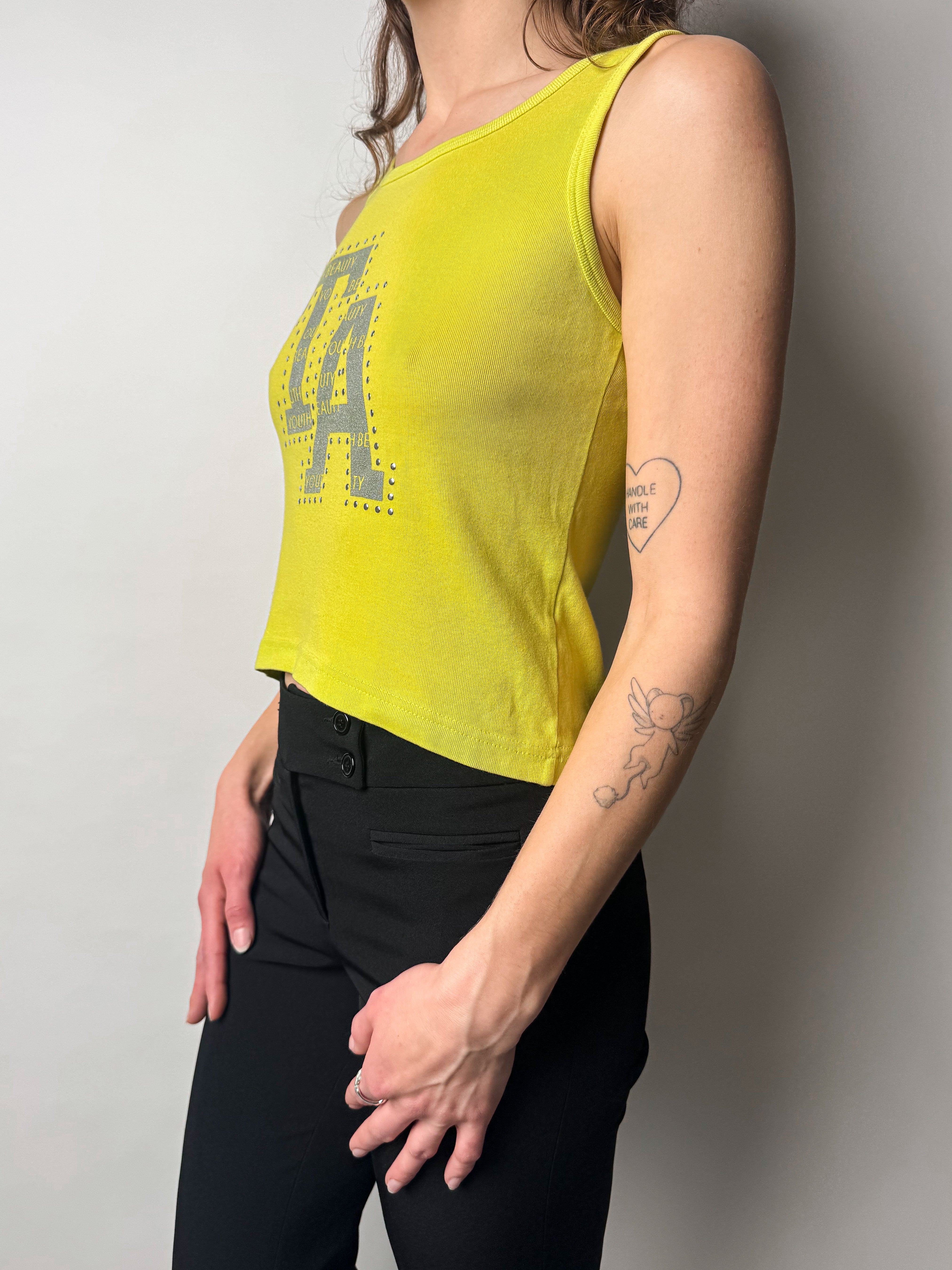 גופיית ריב בהדפס וניטים (S)