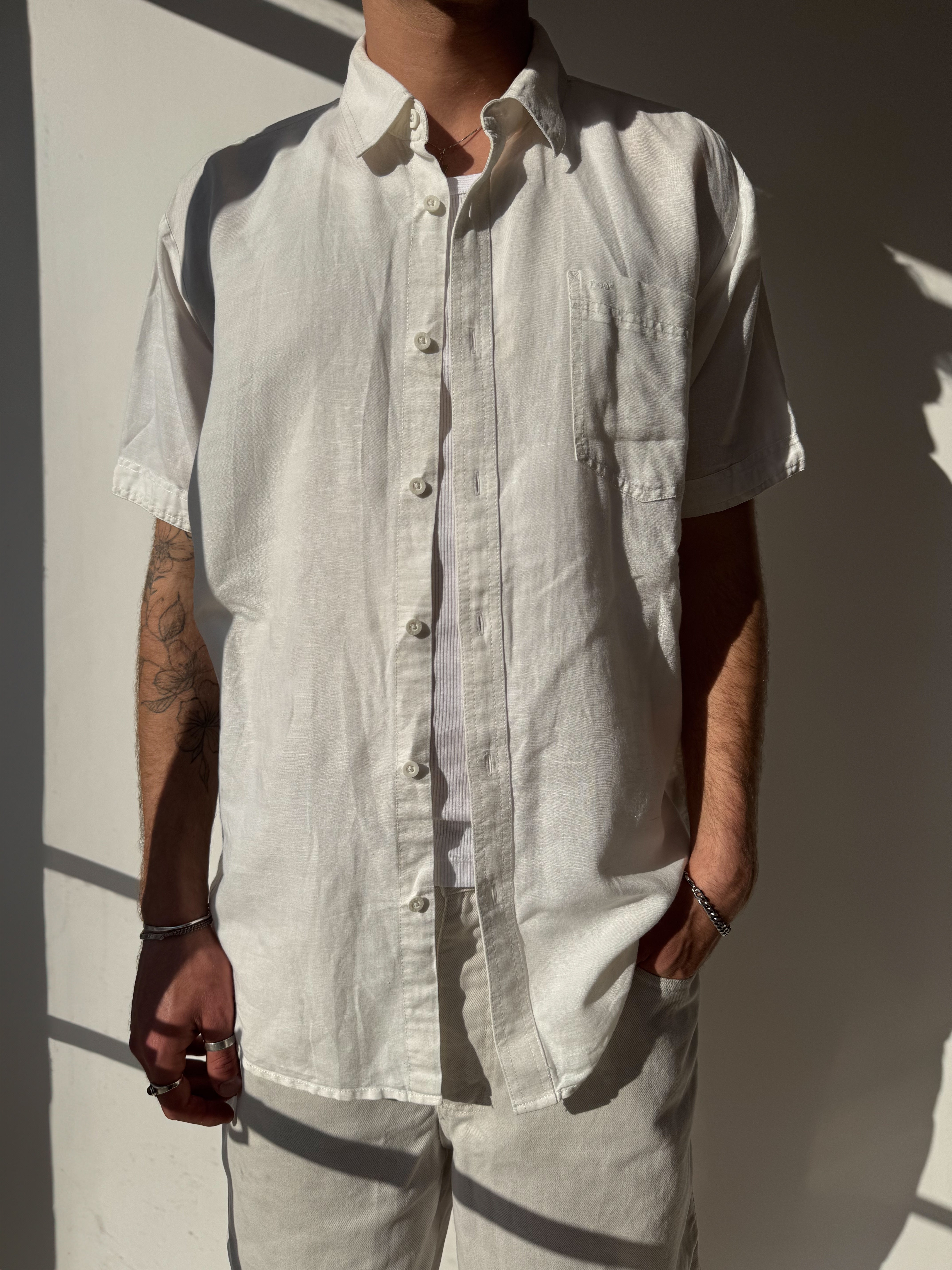 חולצת פשתן מכופתרת Lee (XXL)