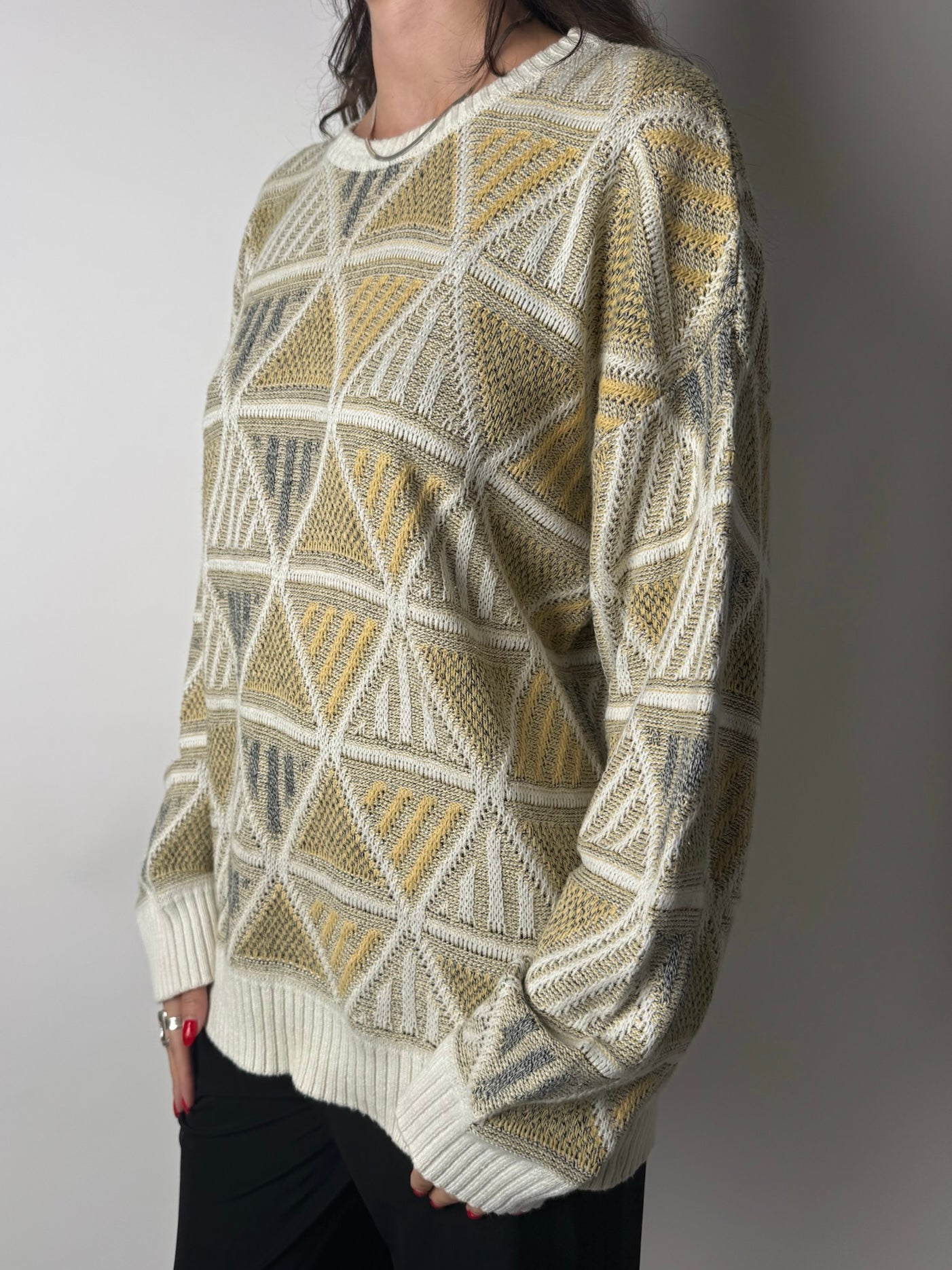 סריג בהדפס גיאומטרי (XL)