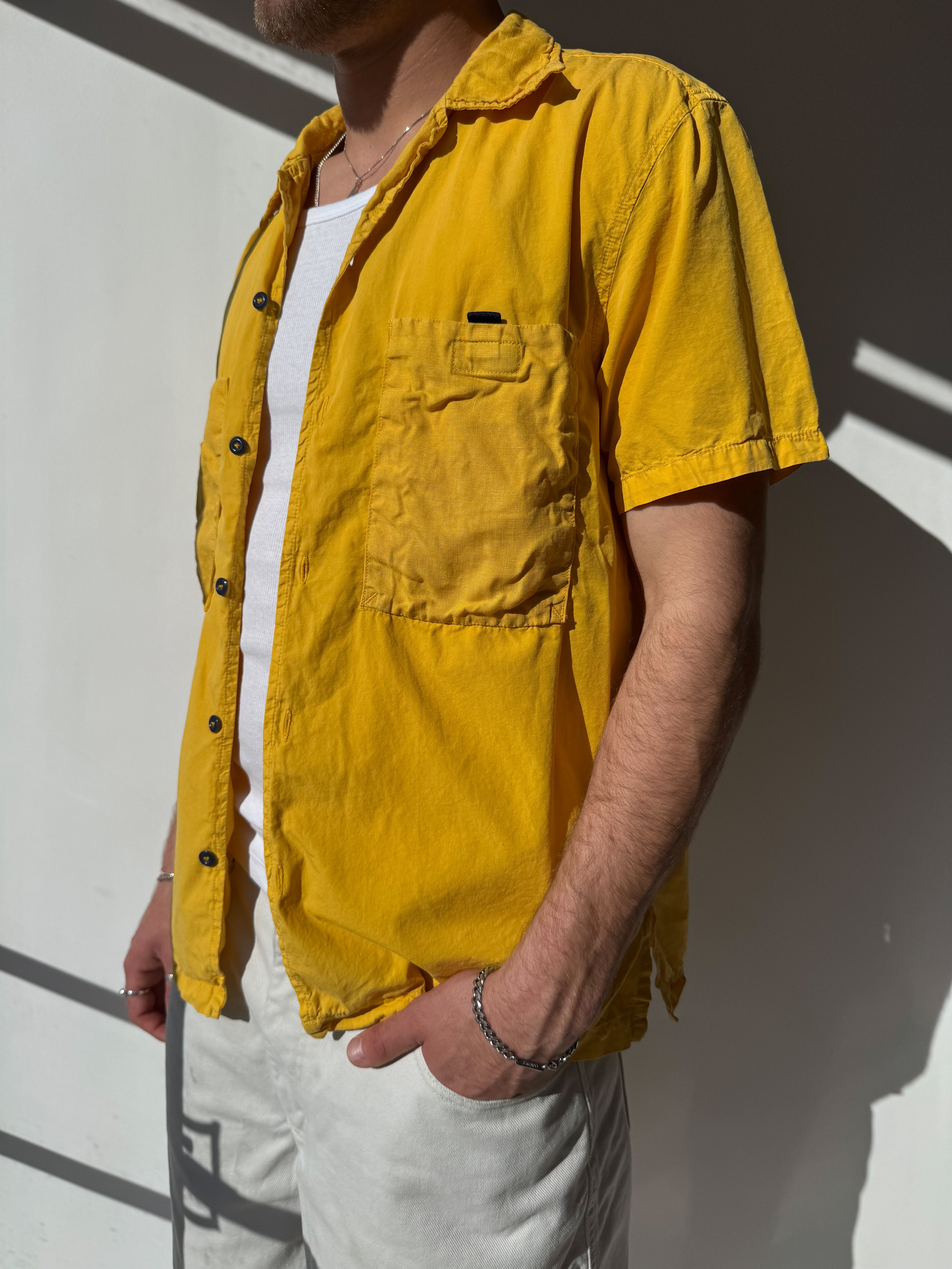 חולצה מכופתרת קצרה וצהובה Replay (M)