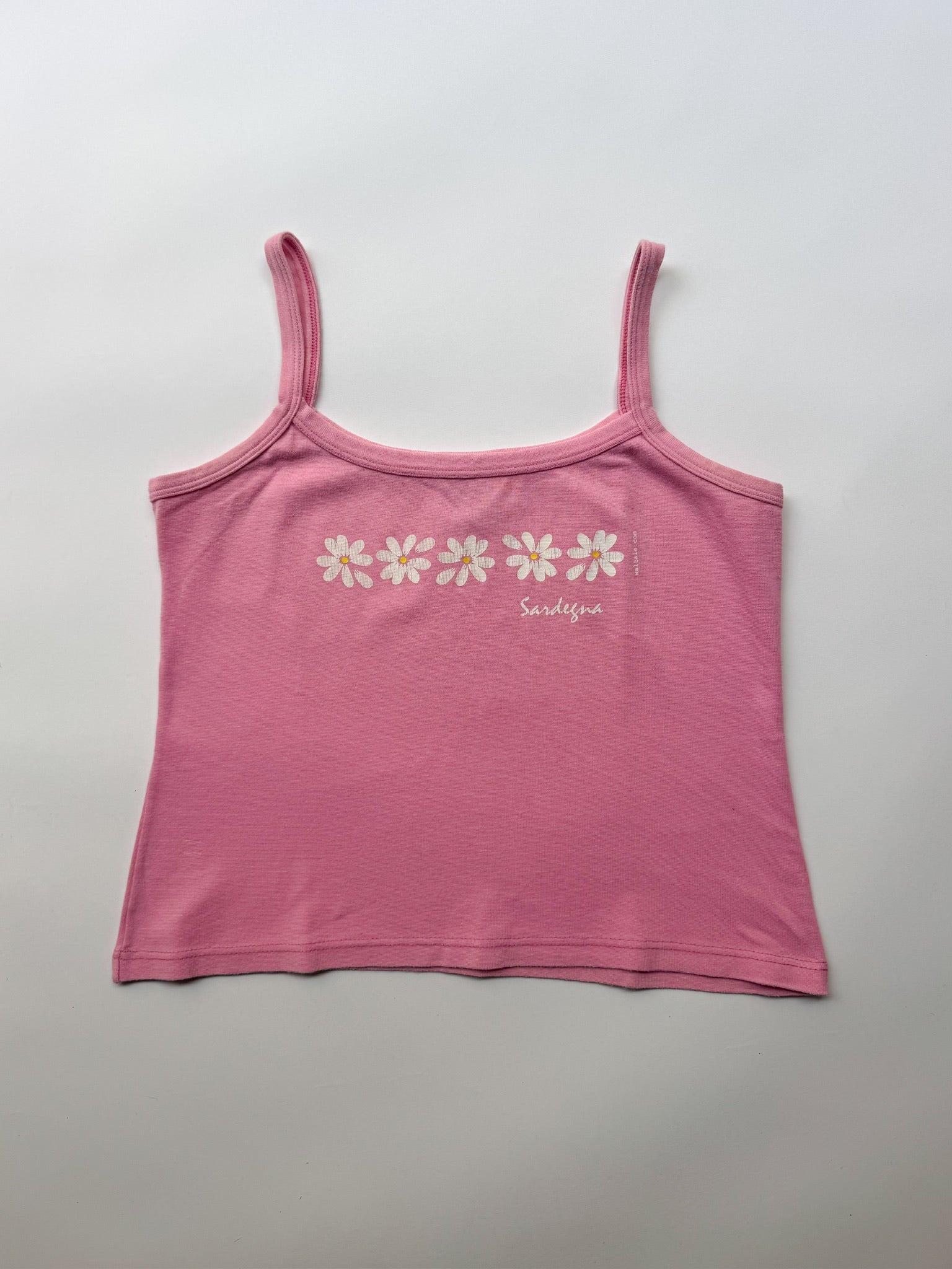 גופייה ורודה בהדפס פרחים (M)