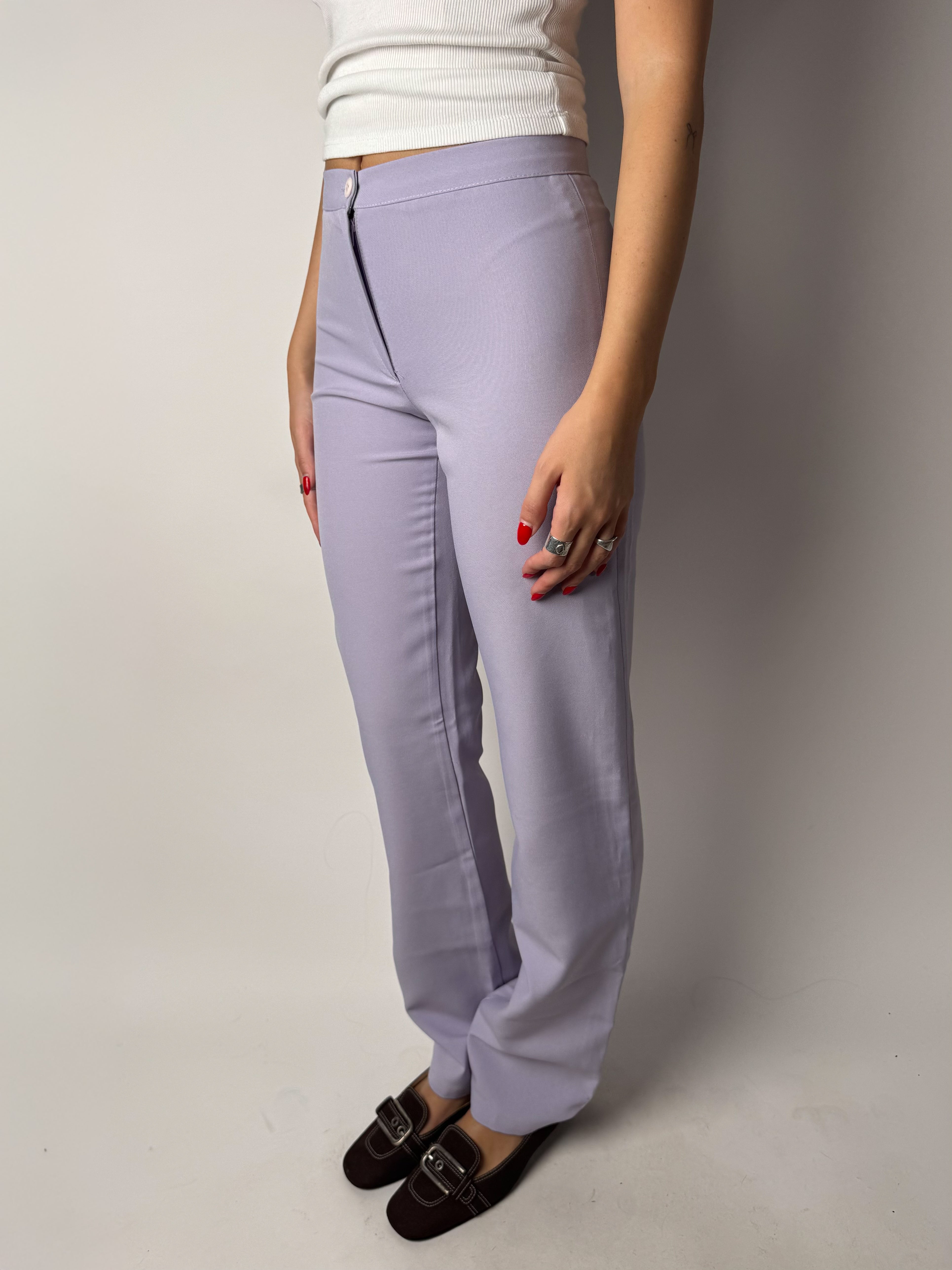 מכנסיים מחויטים סגולים (34-36)