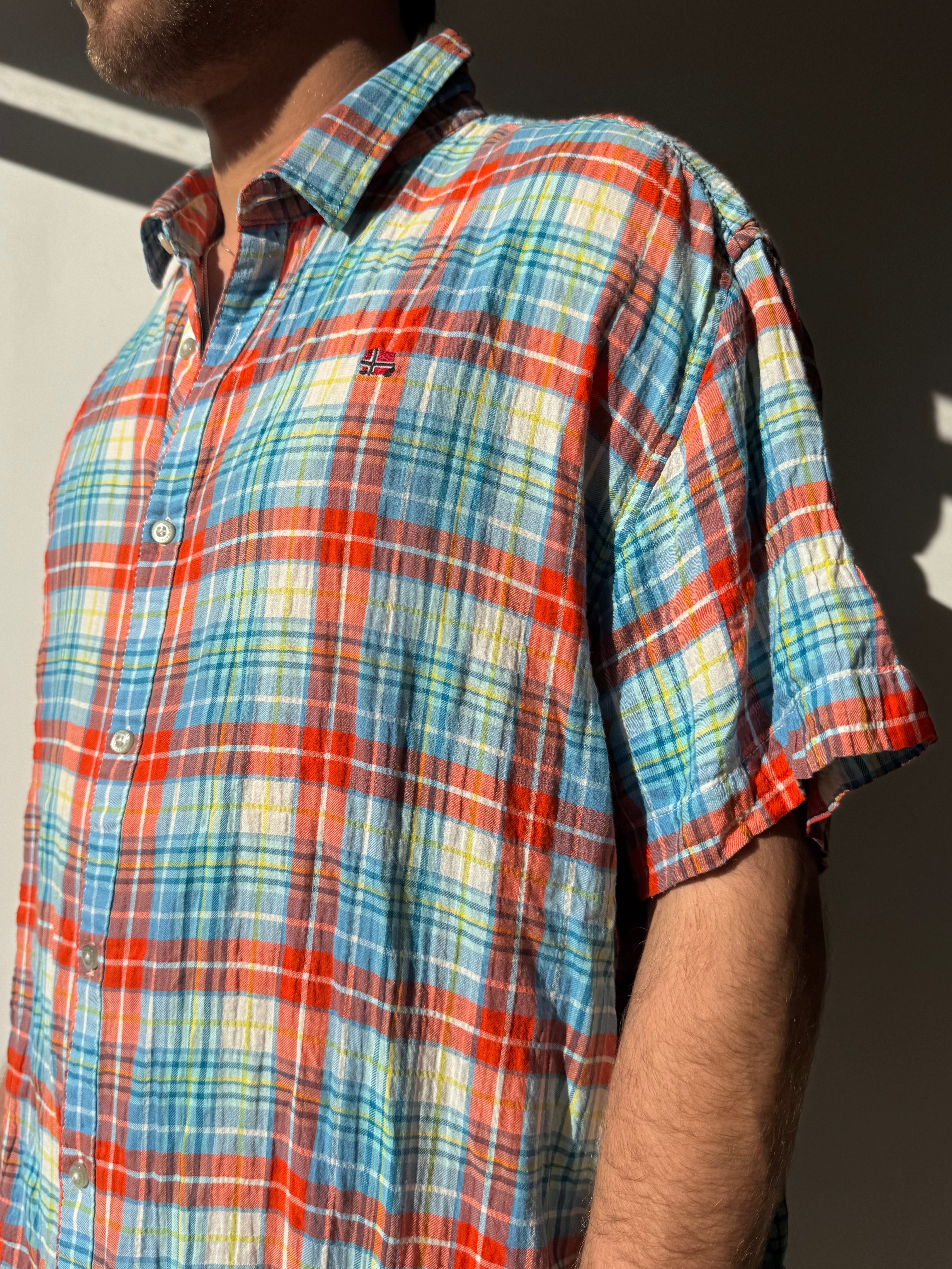 חולצה מכופתרת משבצות Napapijri (XXL)