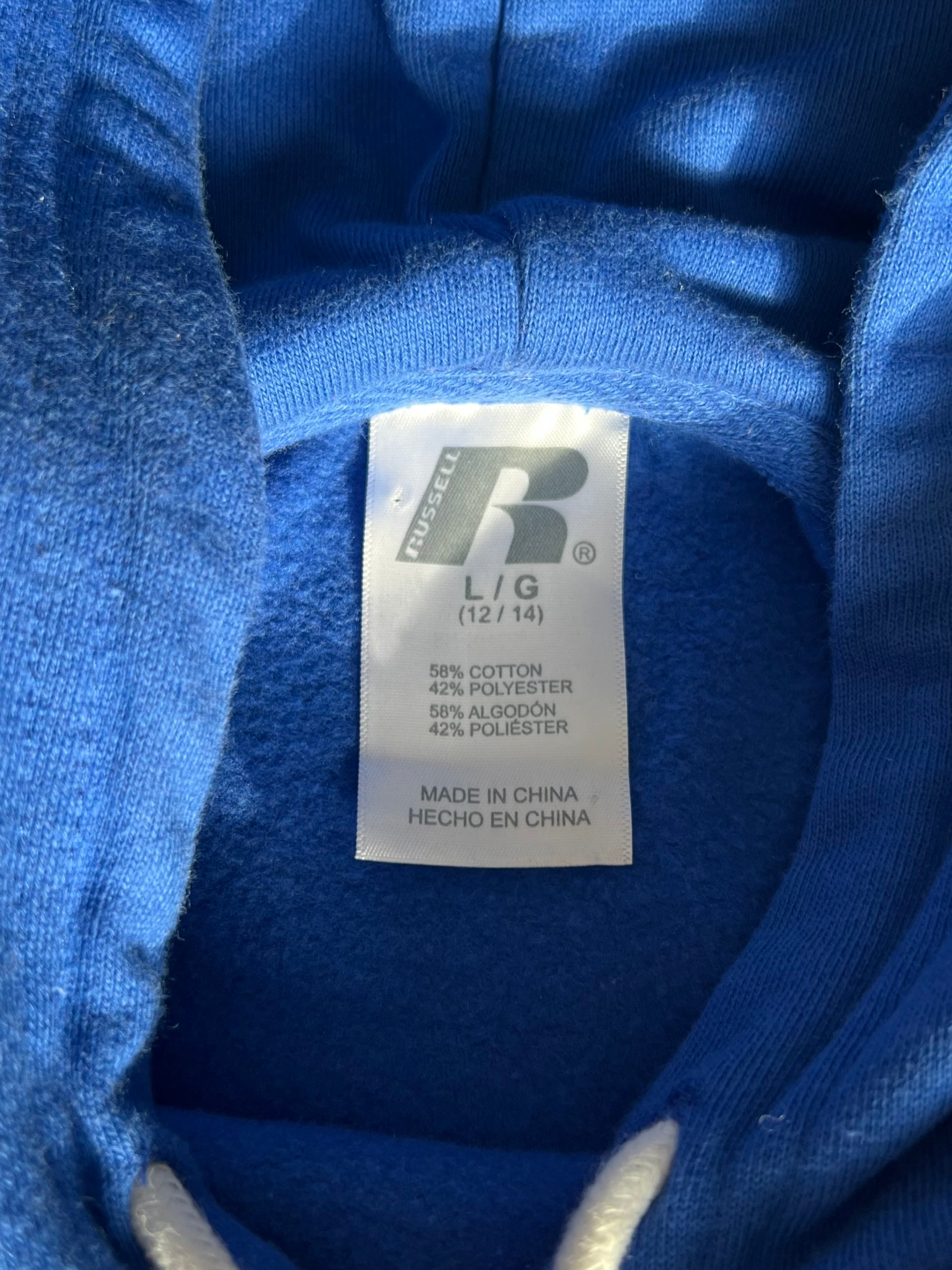 קפוצ׳ון כחול עם הדפס Russell (S)