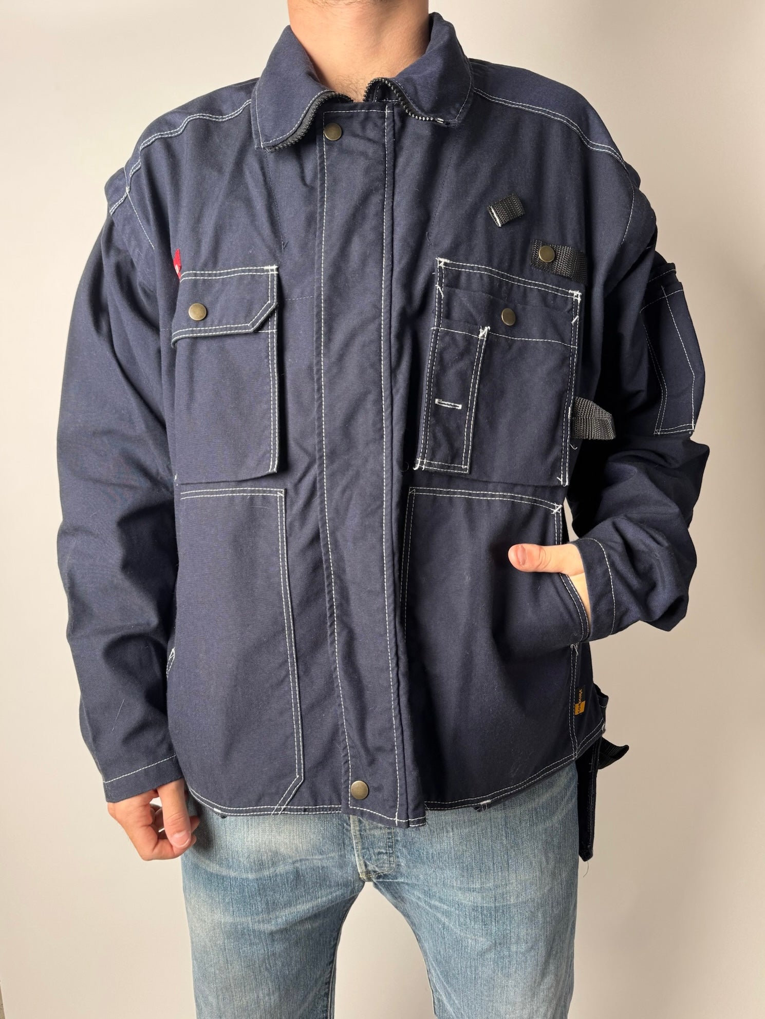 ג׳קט עבודה בגוון כחול כהה (XL)