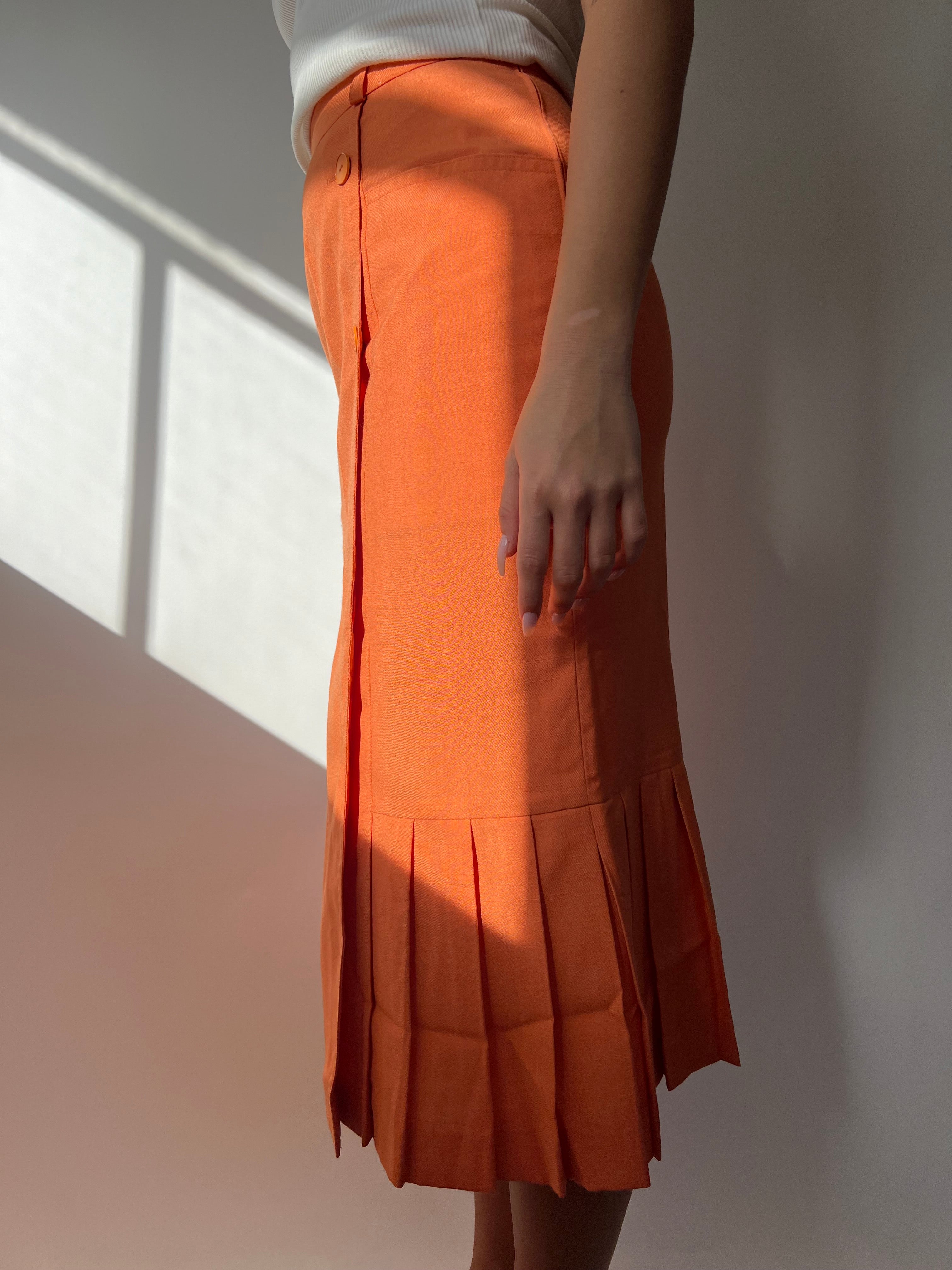 חצאית מחויטת כתומה (38)