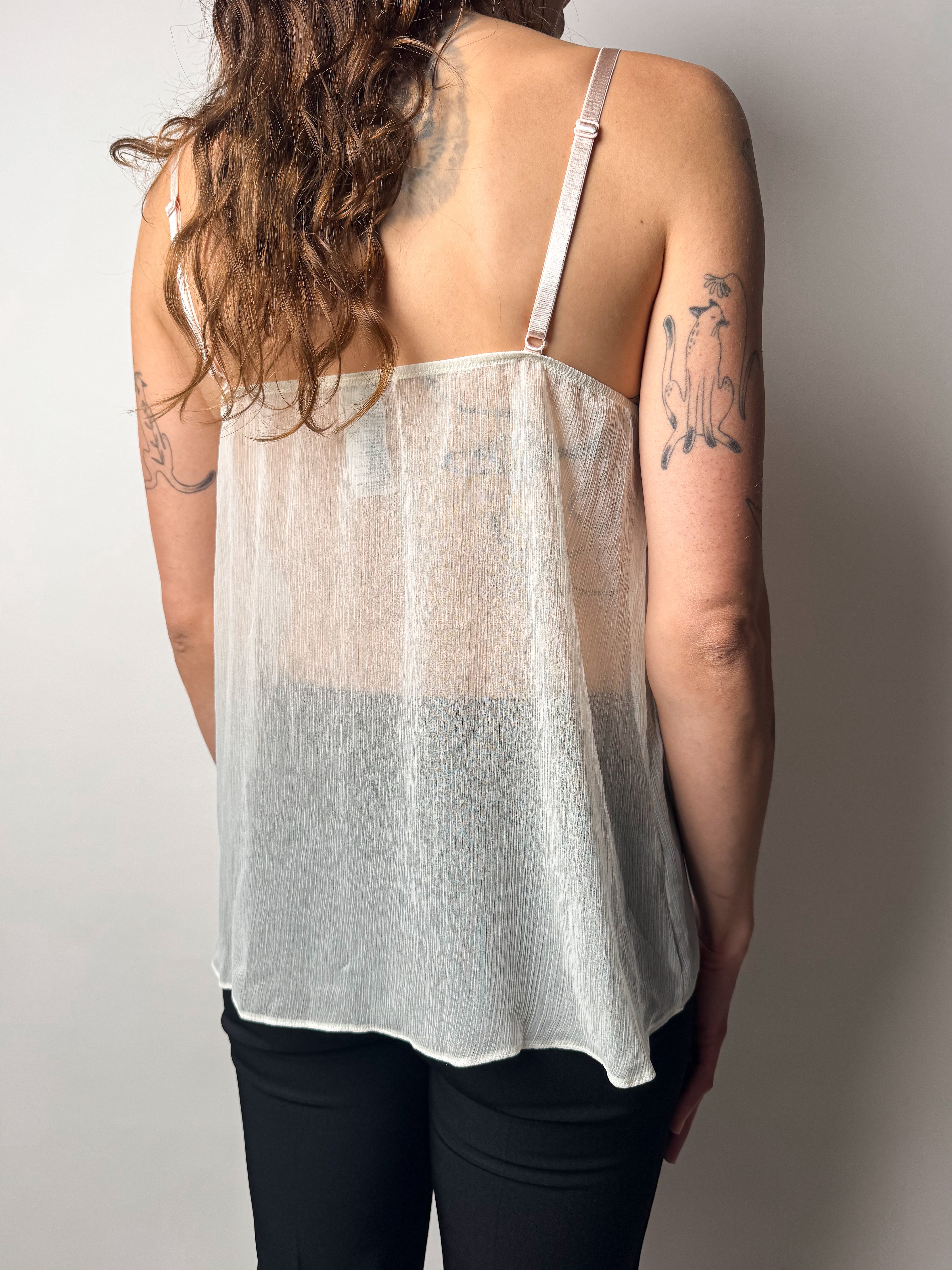 גופיית שיפון ותחרה (S)