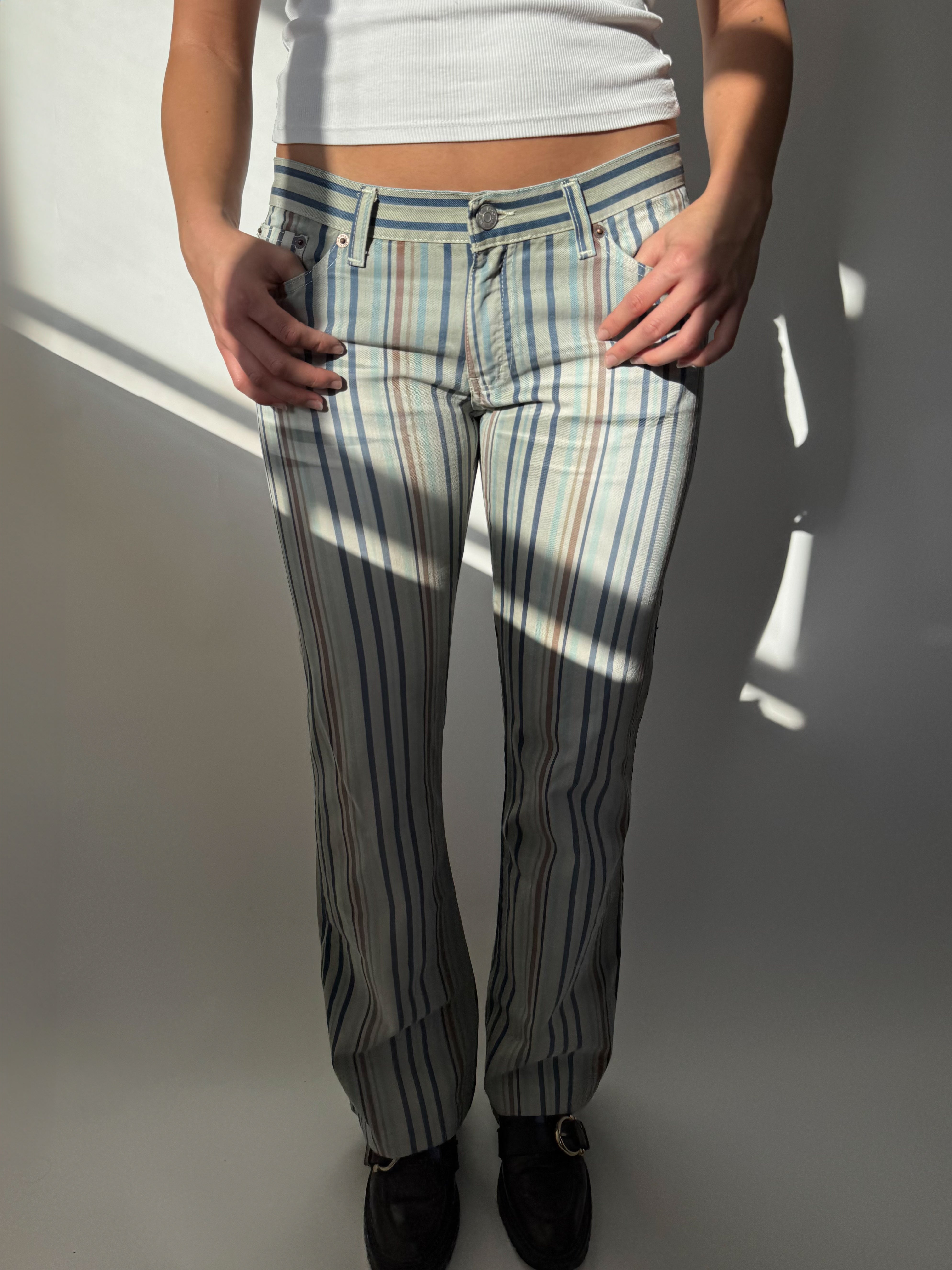 ג׳ינס פסים בגזרה מתרחבת Kookai (38)