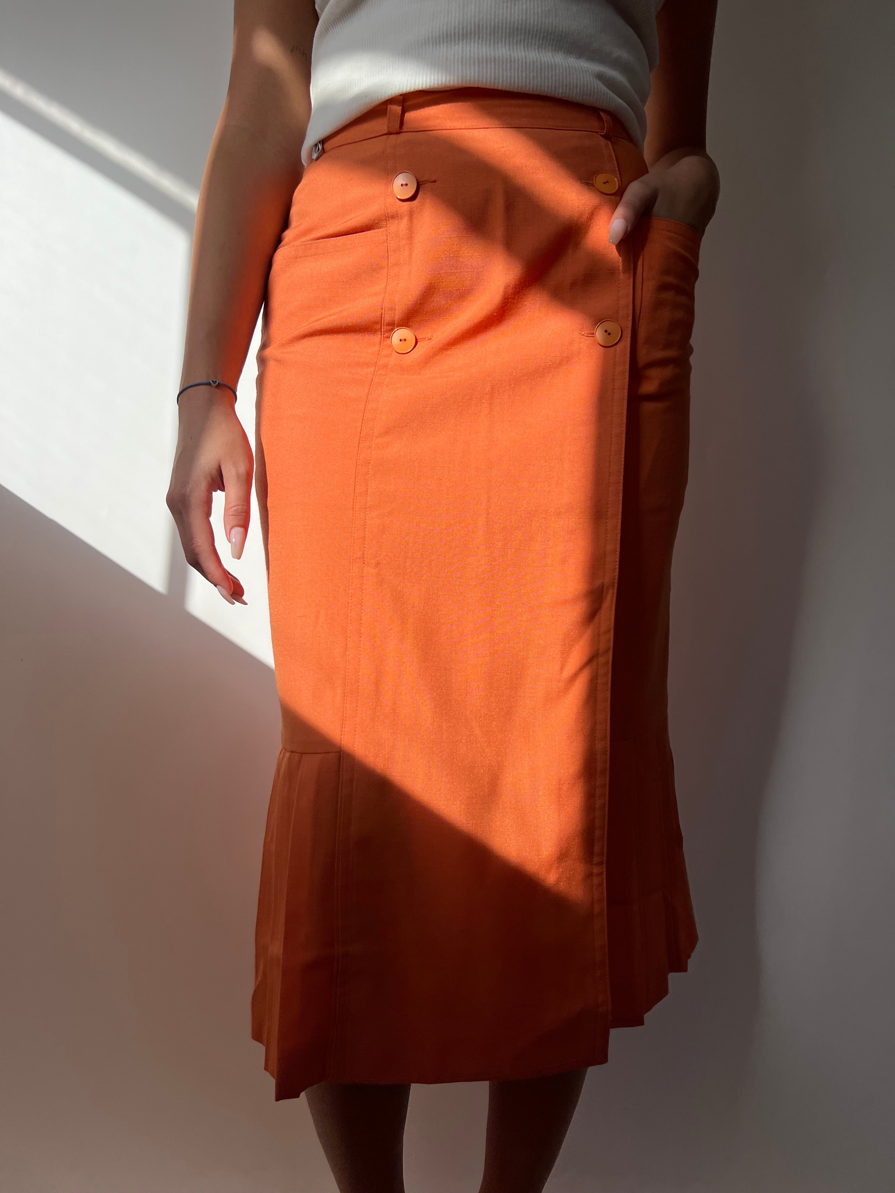 חצאית מחויטת כתומה (38)