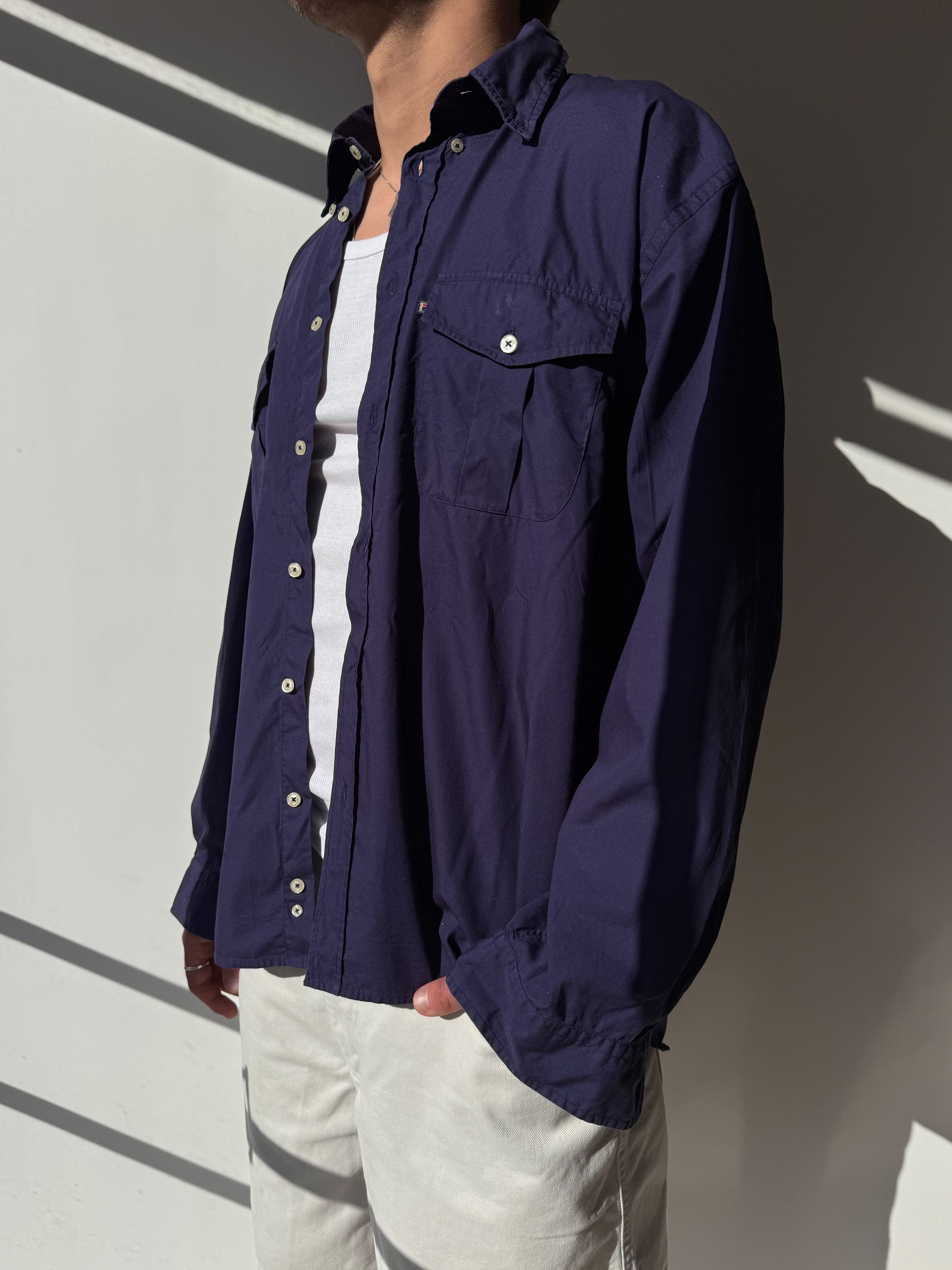 חולצה מכופתרת סגולה Fila (L)