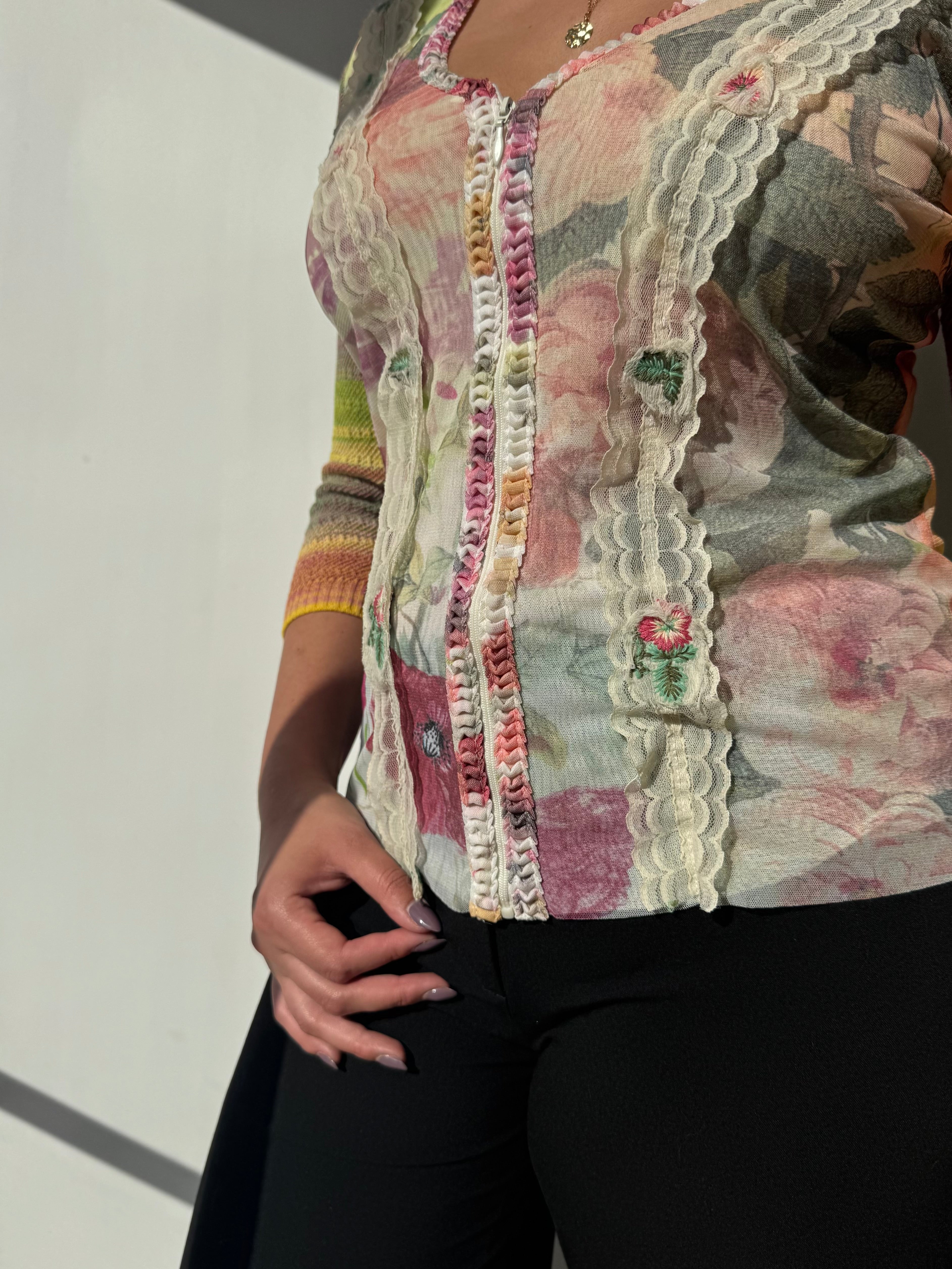 (L) חולצת מש בסגירת רוכסן