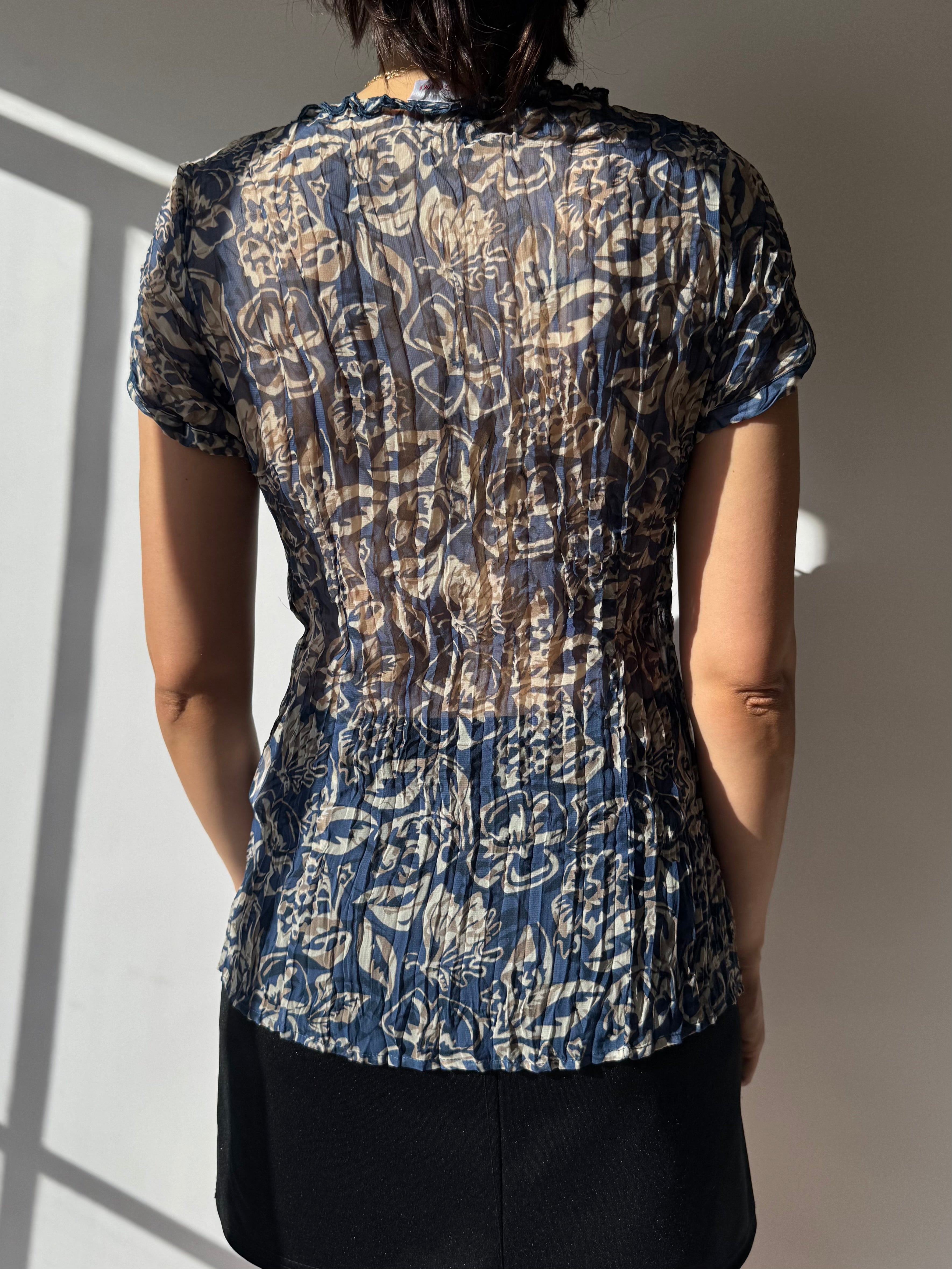 חולצת שיפון פרחונית (M)