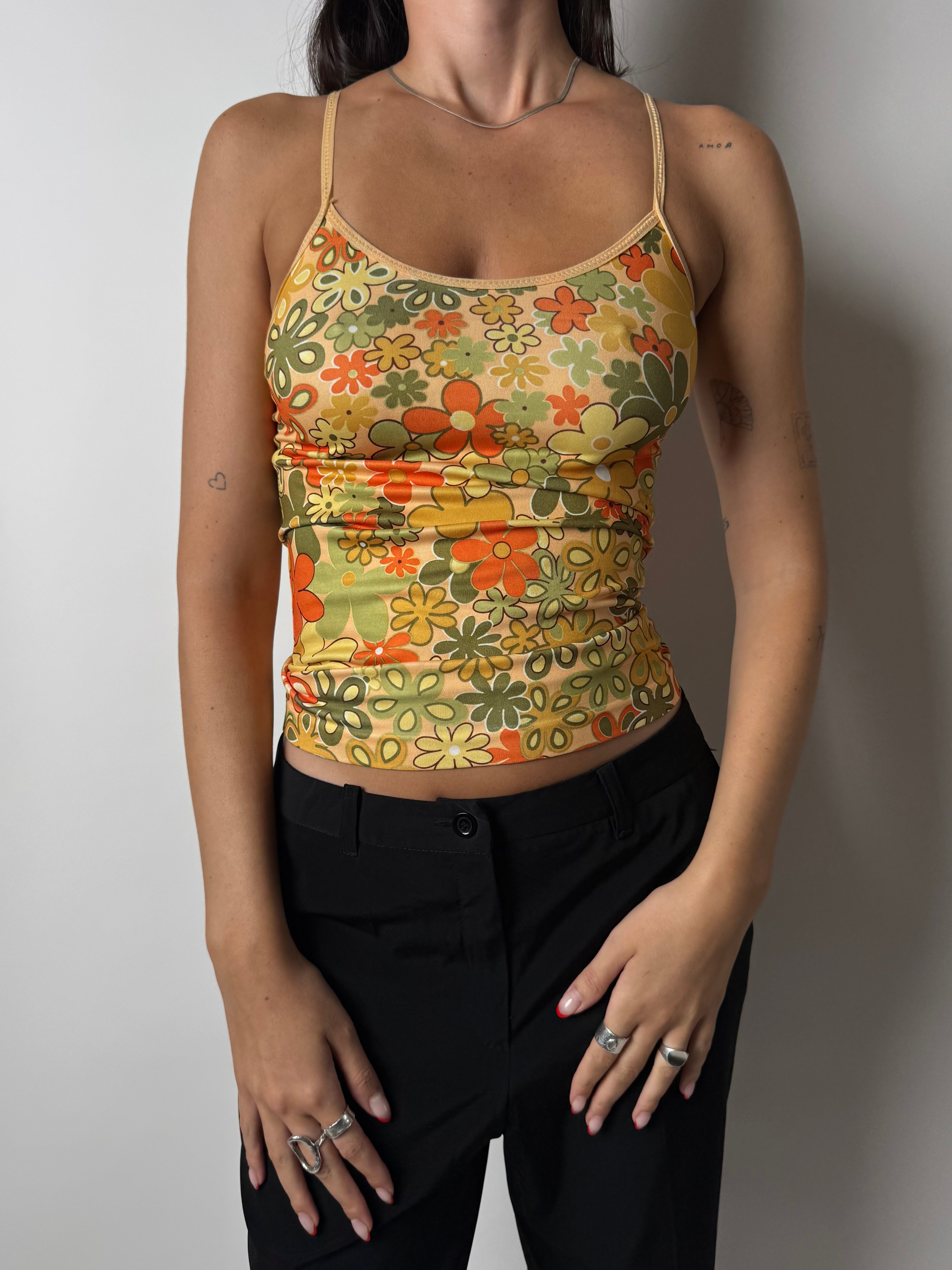 גופיה פרחונית (S)