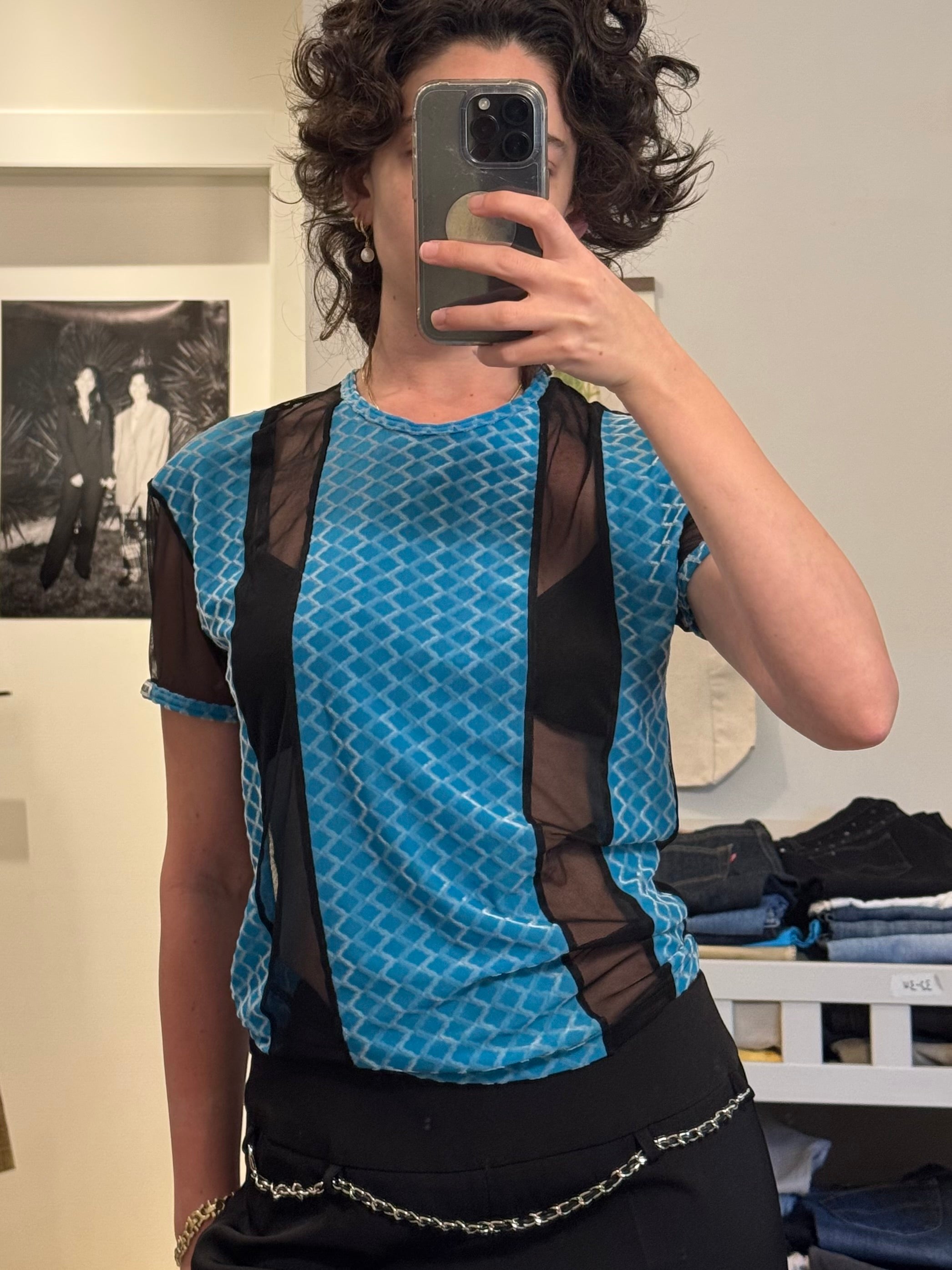 טי שרט מש וקטיפה (S)