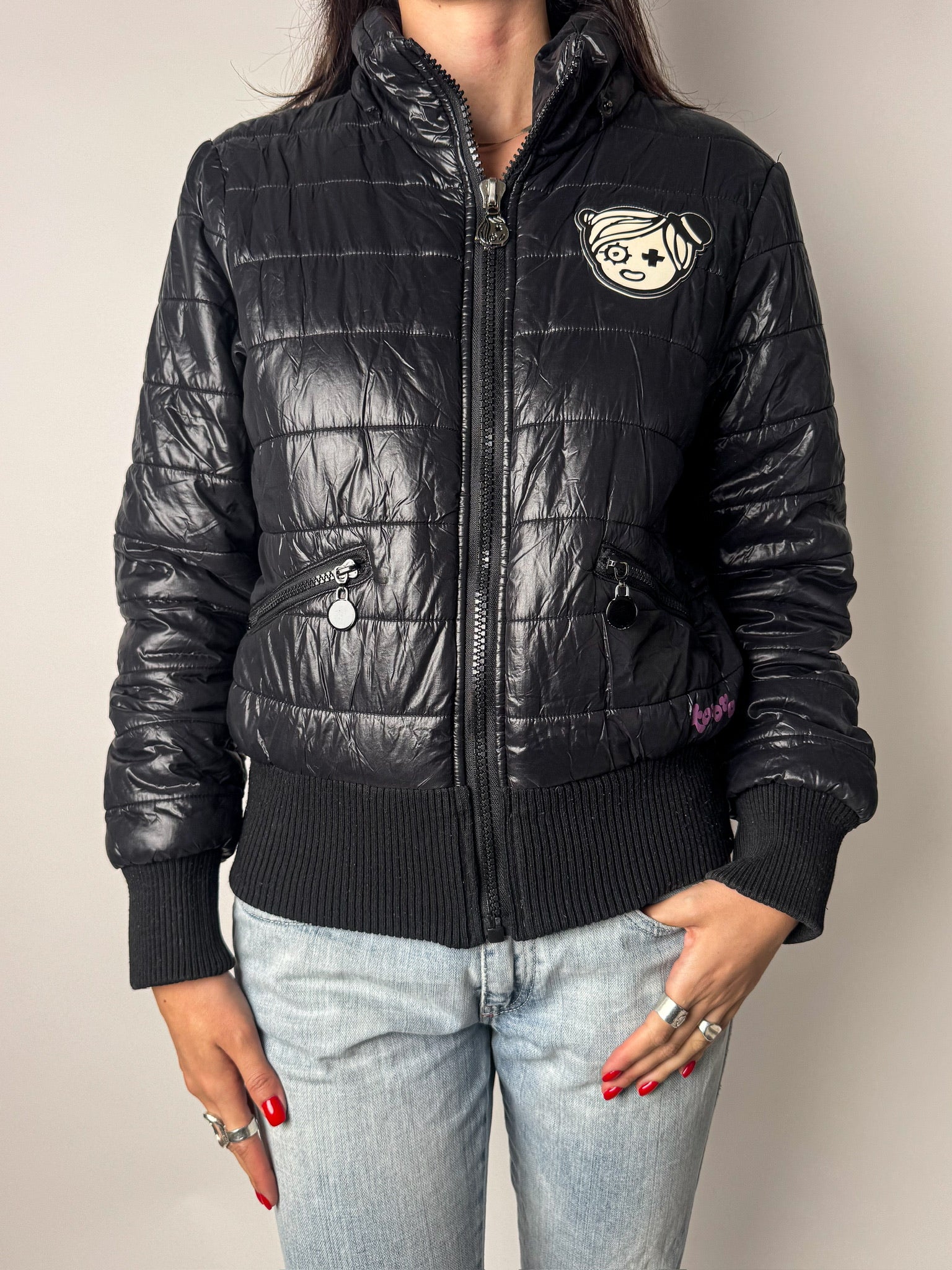 מעיל פוך שחור (M)