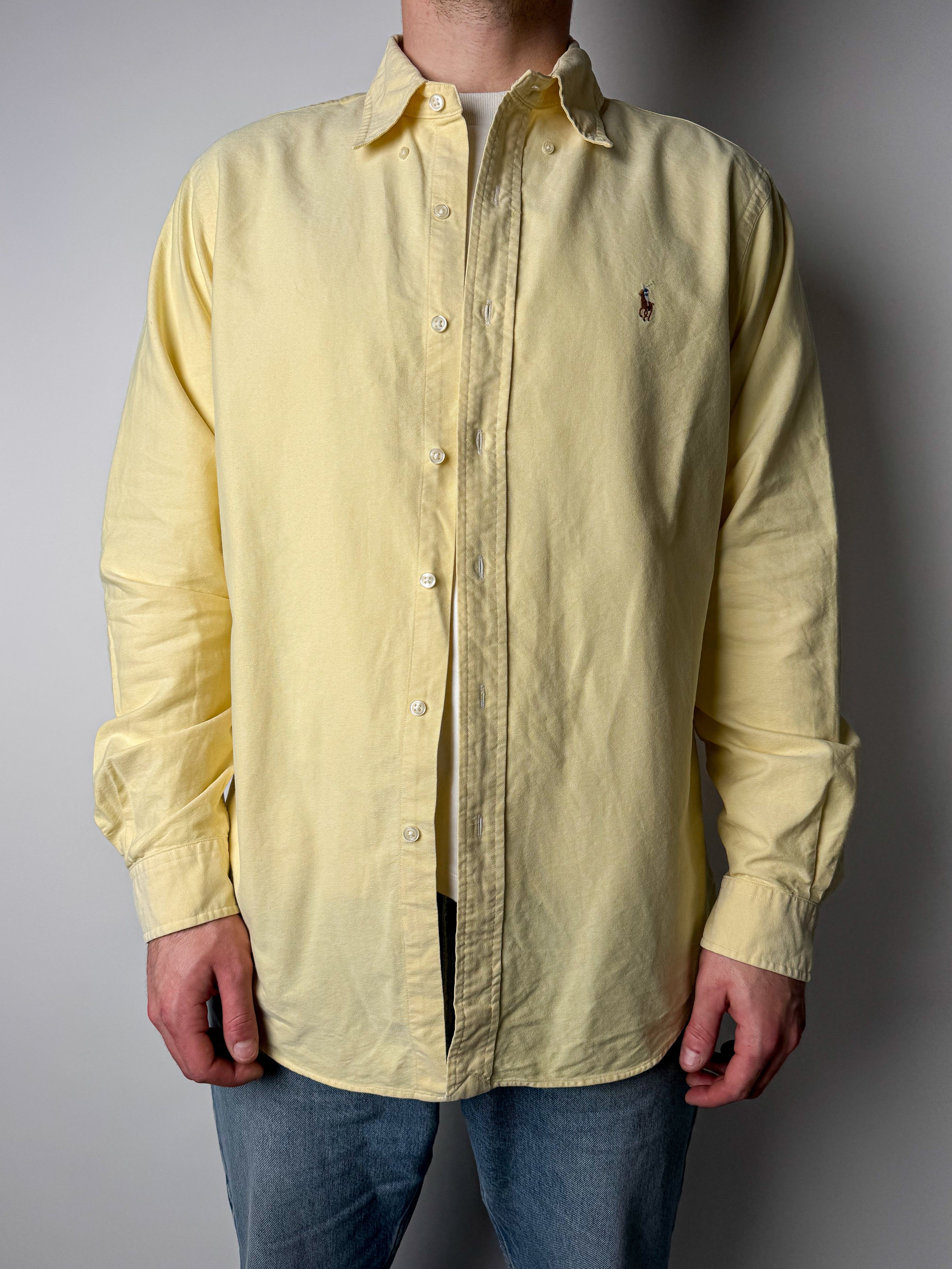 חולצה מכופתרת צהוב בהיר Ralph Lauren (L)