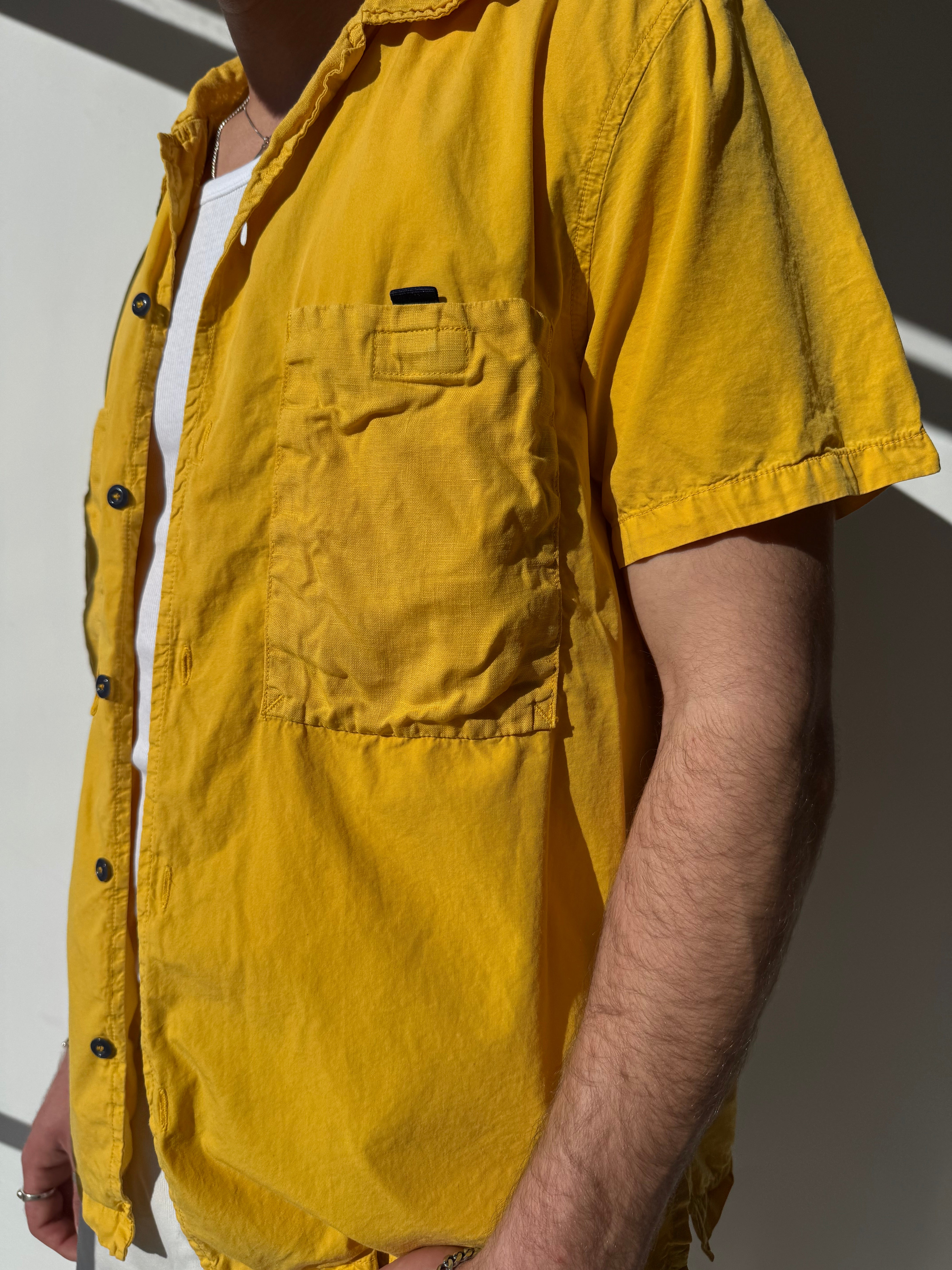 חולצה מכופתרת קצרה וצהובה Replay (M)