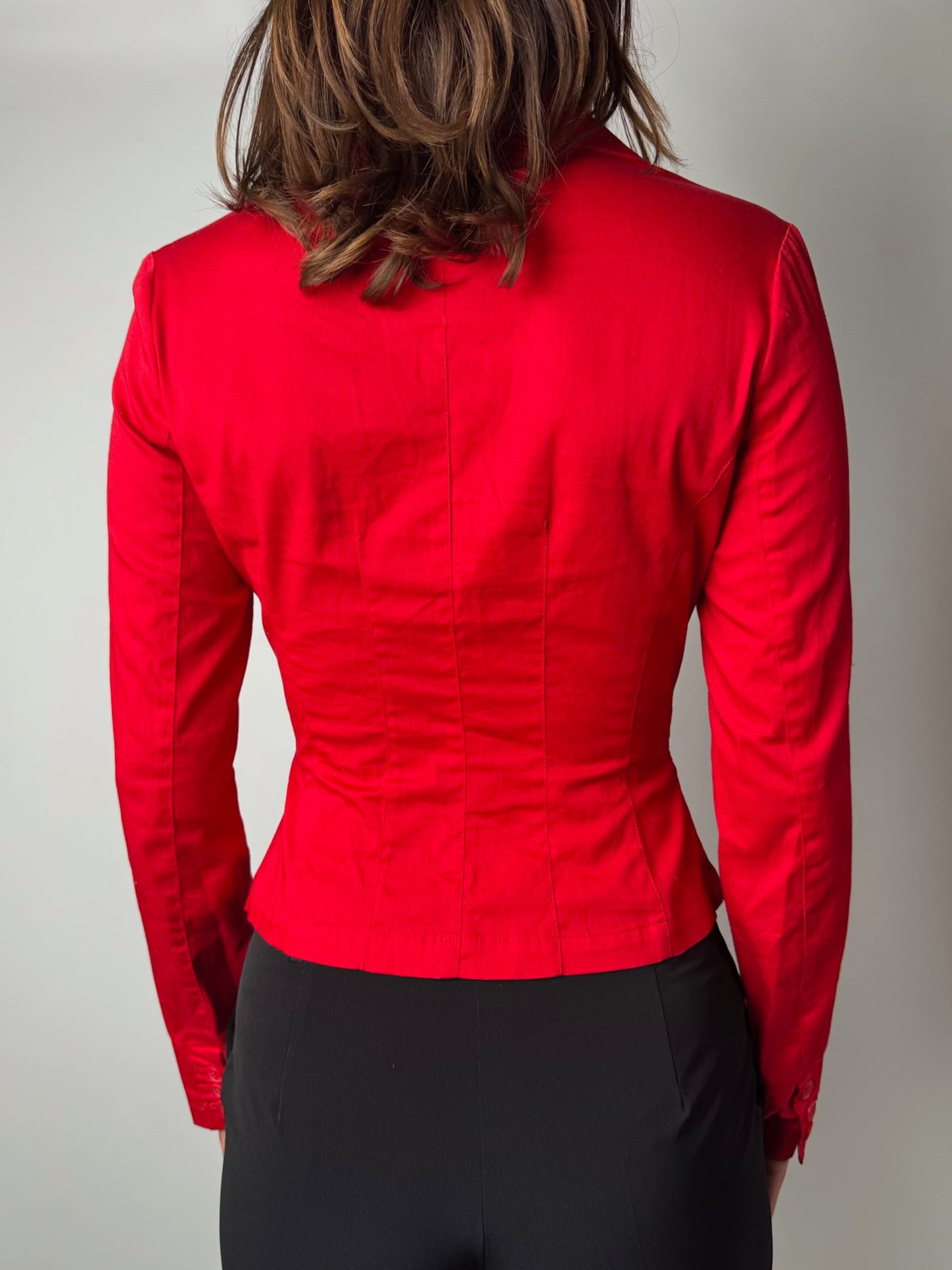 בלייזר אדום מחויט (XS-S)